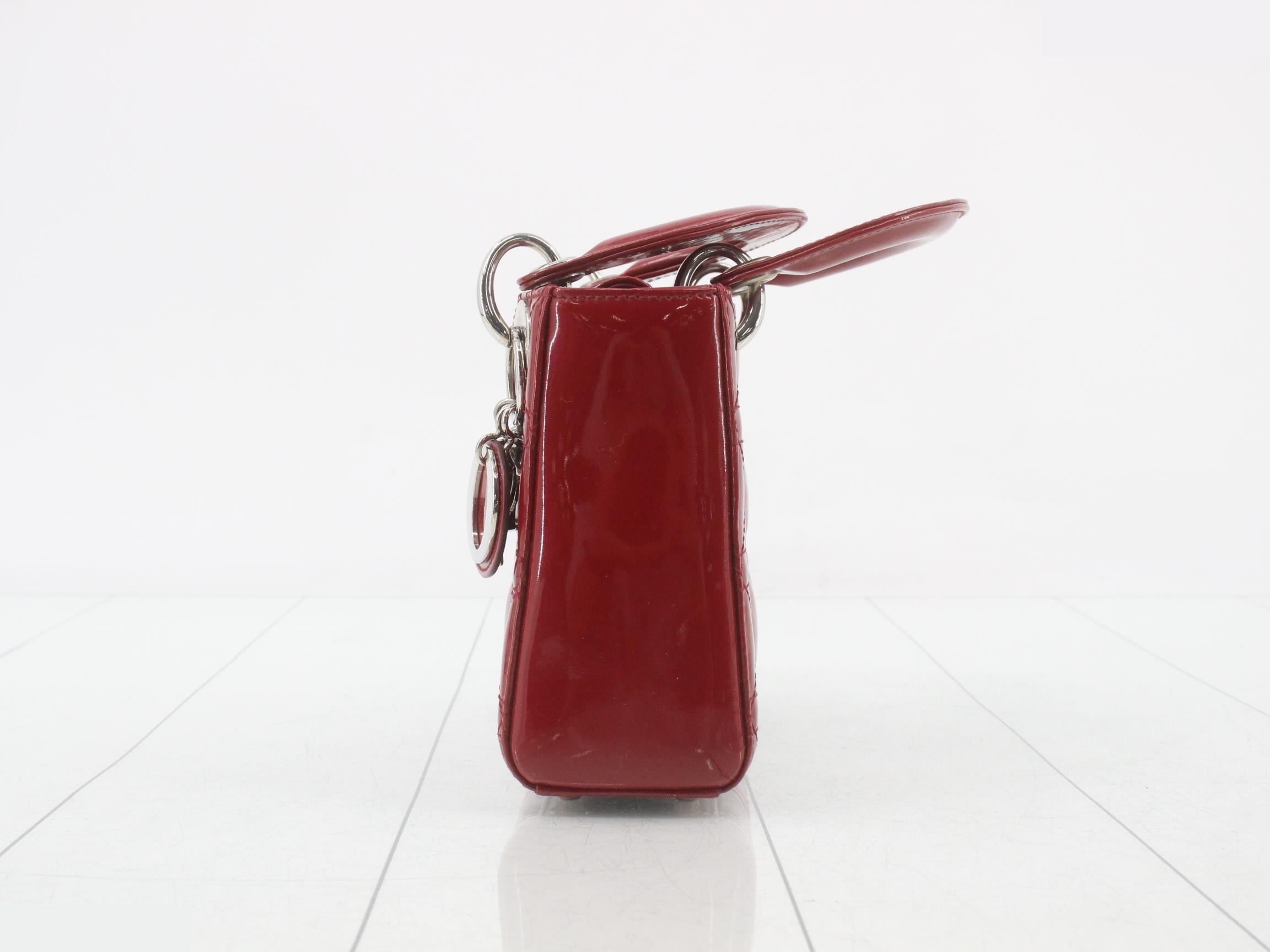 Lady Dior Cannage Enamel 2-Way Handbag — view 3