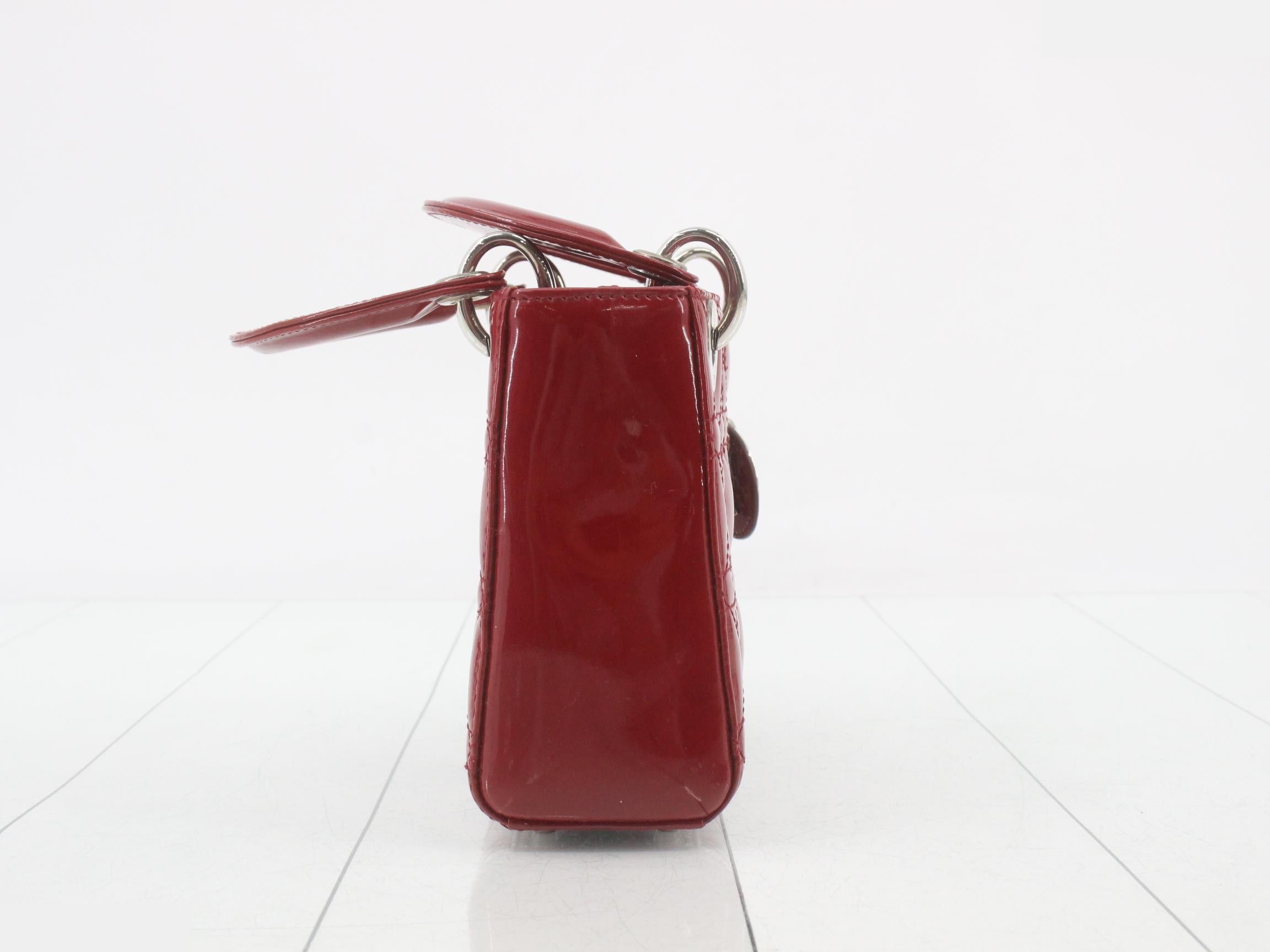 Lady Dior Cannage Enamel 2-Way Handbag — view 4
