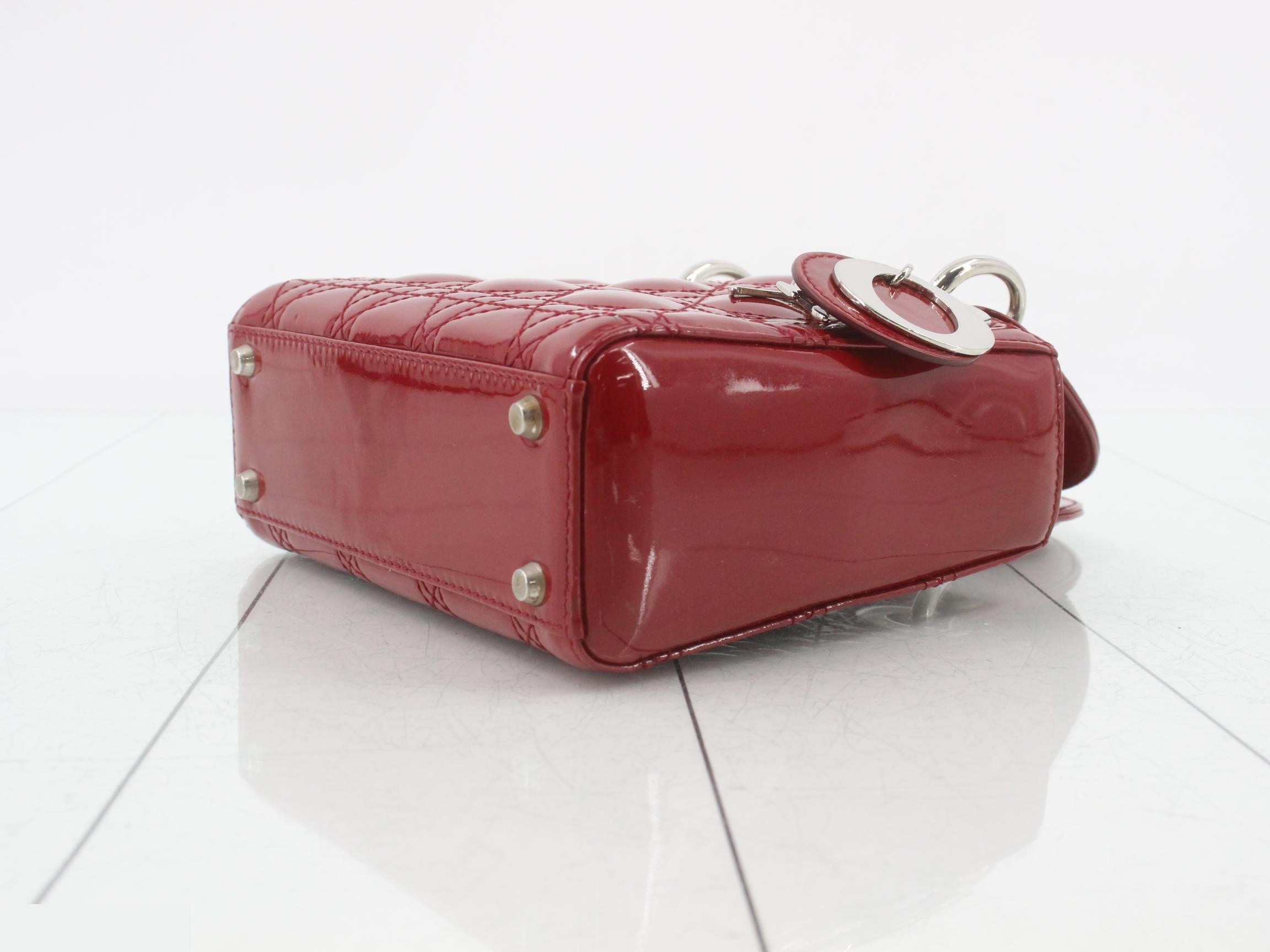 Lady Dior Cannage Enamel 2-Way Handbag — view 6