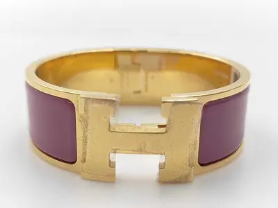 Purple GP Hardware Click H Bracelet/Bangle