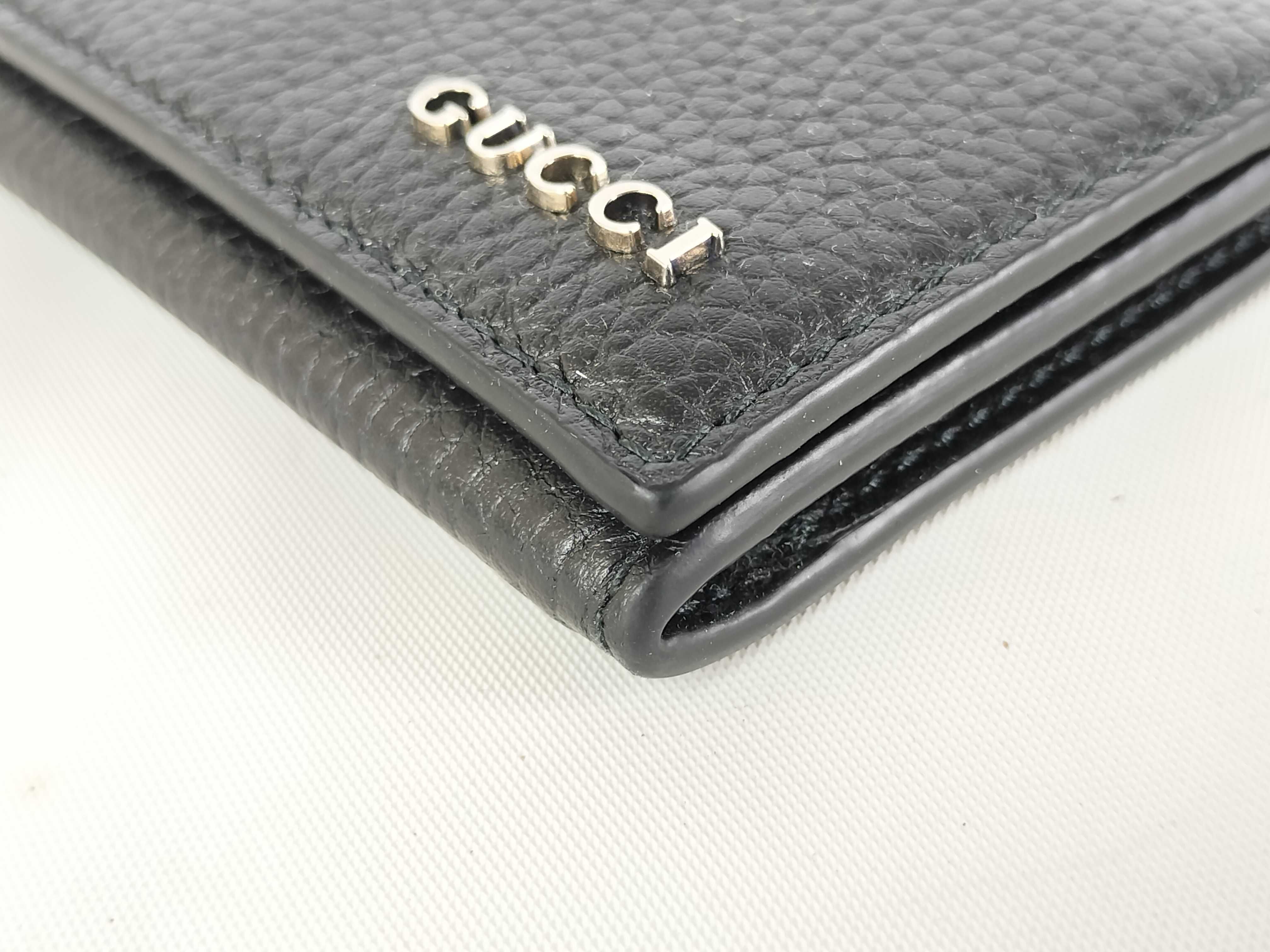 Logo Leather Card Case, Black (Card Case/Pass Case/Business Card Holder) — view 2