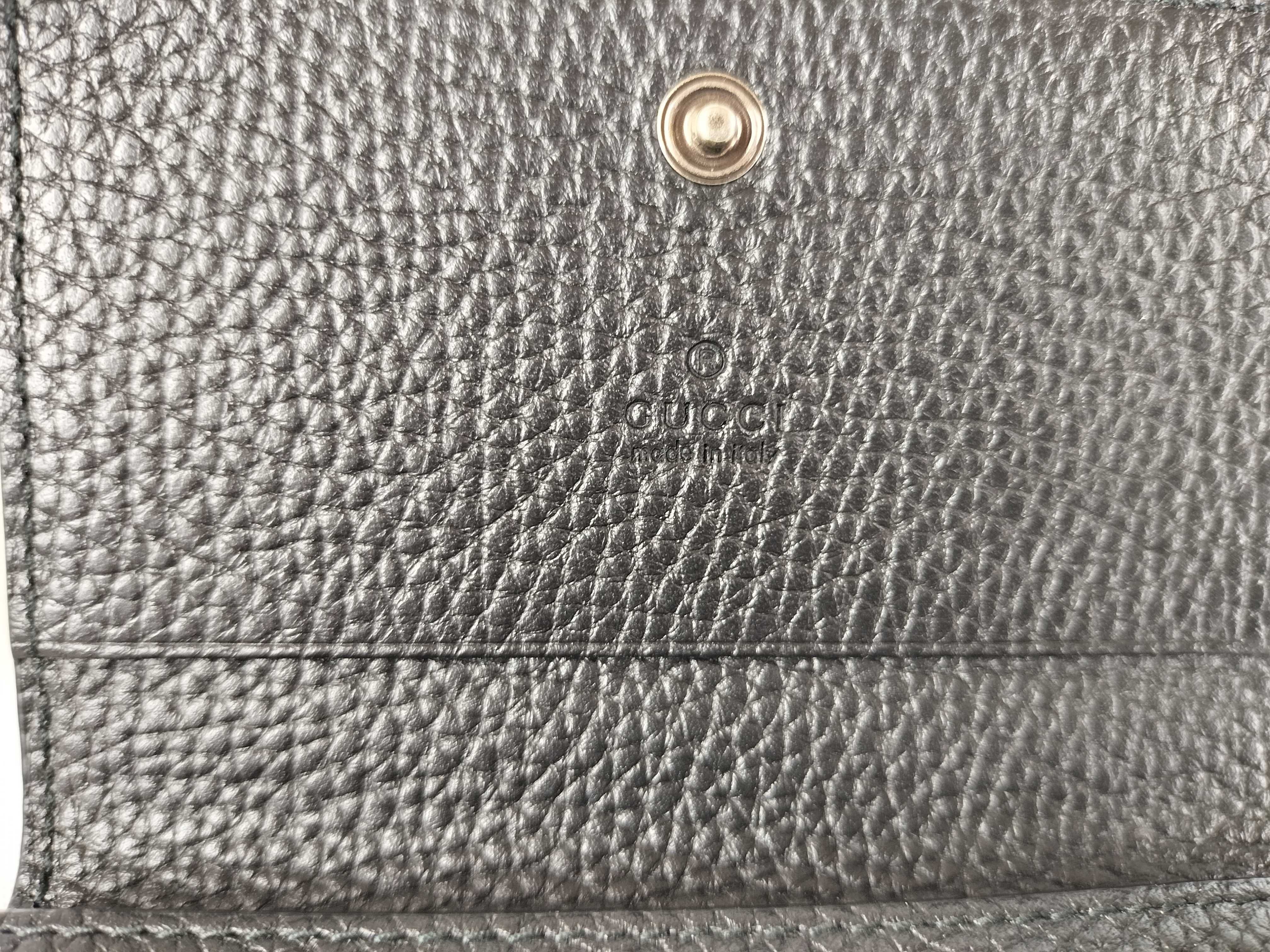 Logo Leather Card Case, Black (Card Case/Pass Case/Business Card Holder) — view 6