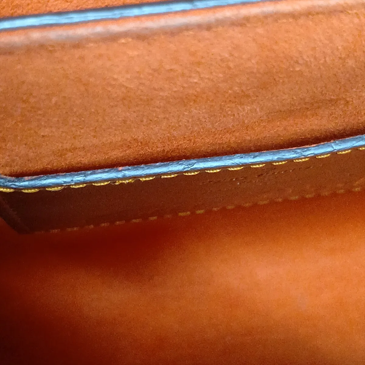 Catgram x Taurillon Twist MM M44408 FL4138 Brown x Orange RFID Compatible with Mirror — view 13