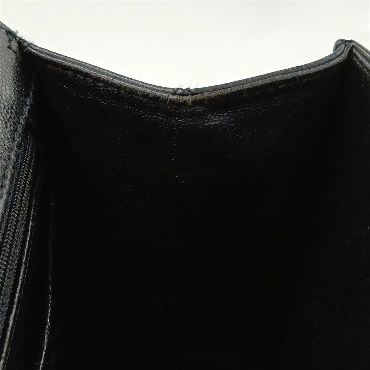 Matelassé Caviar Skin Single Flap Double Chain Bag, Black with Gold Hardware — view 12