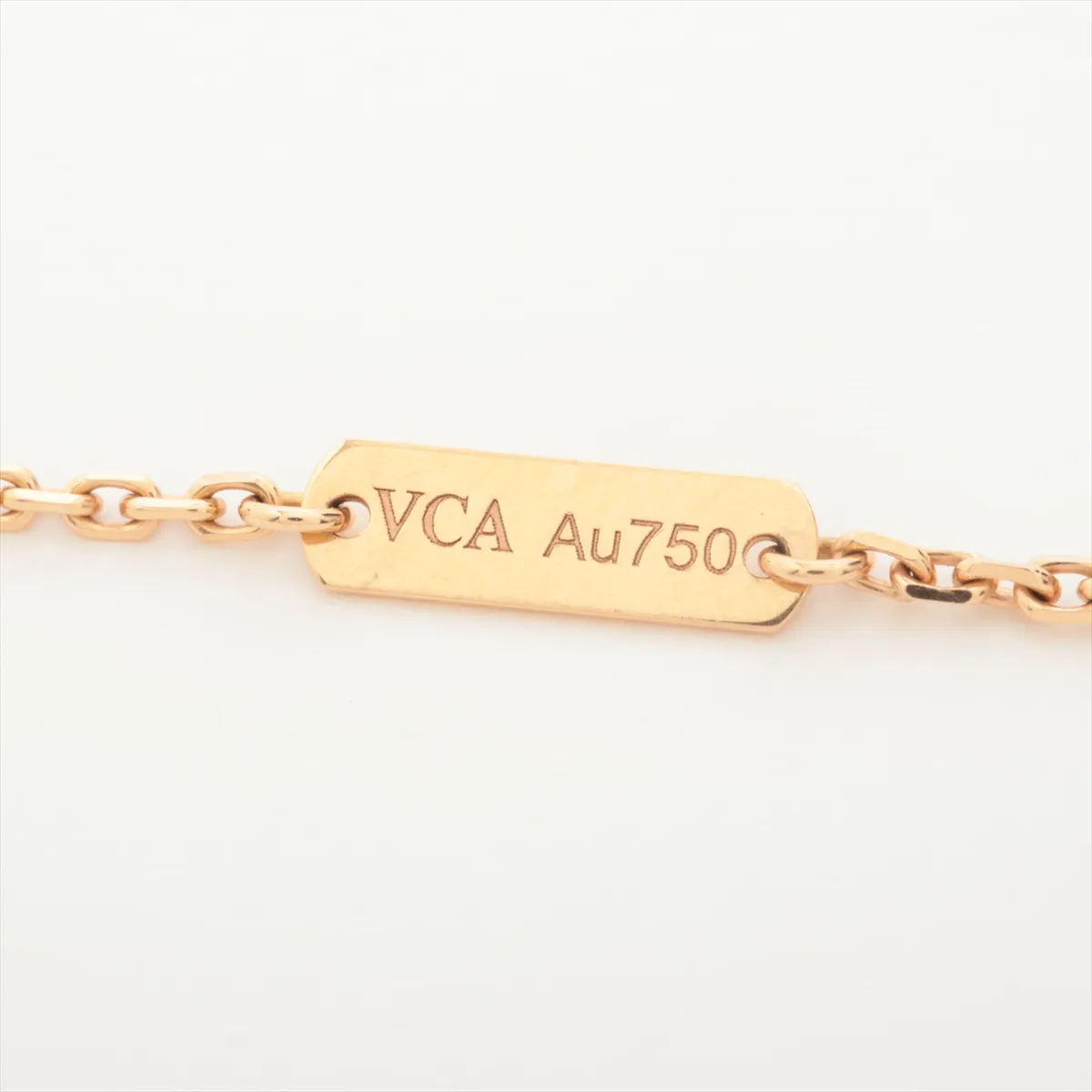 Vintage Alhambra Grey Shell Necklace, 750 (PG), 5.0g, JB908740. Shell shows some tarnishing and — view 4
