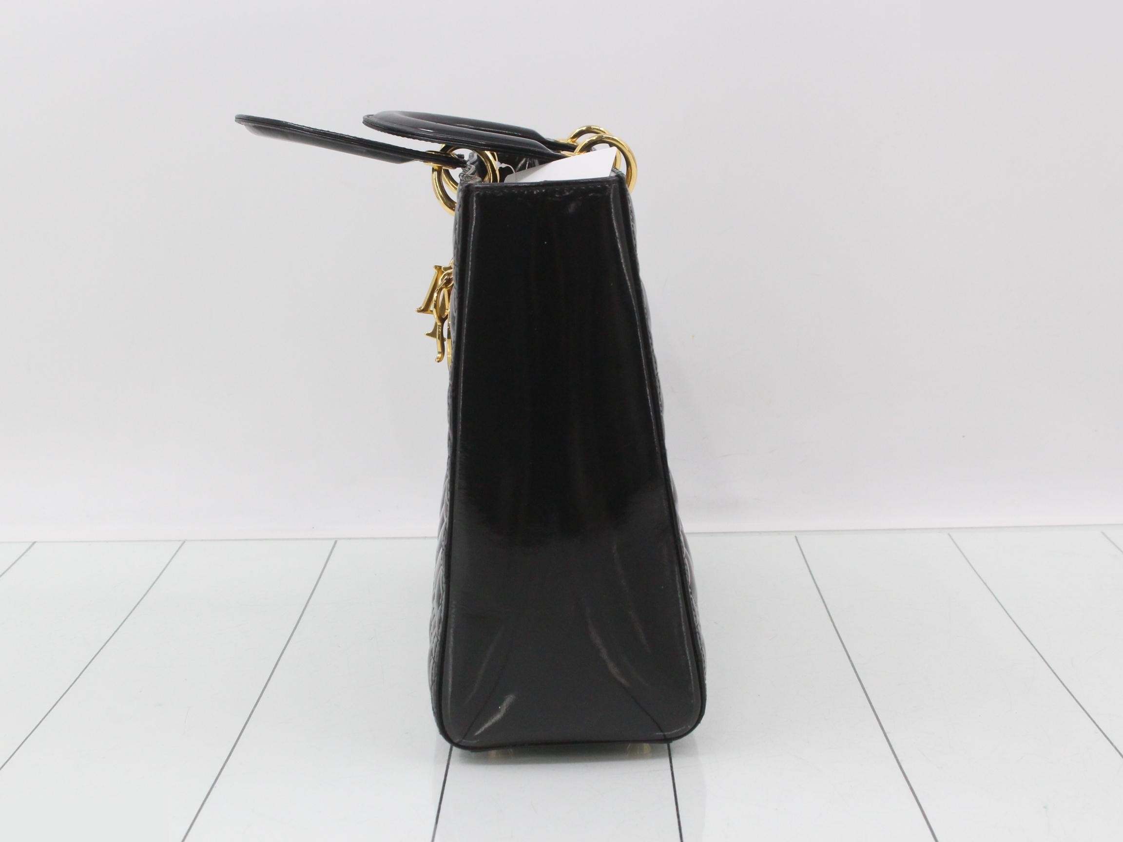 Lady Dior Canage Enamel 2-Way Handbag — view 3