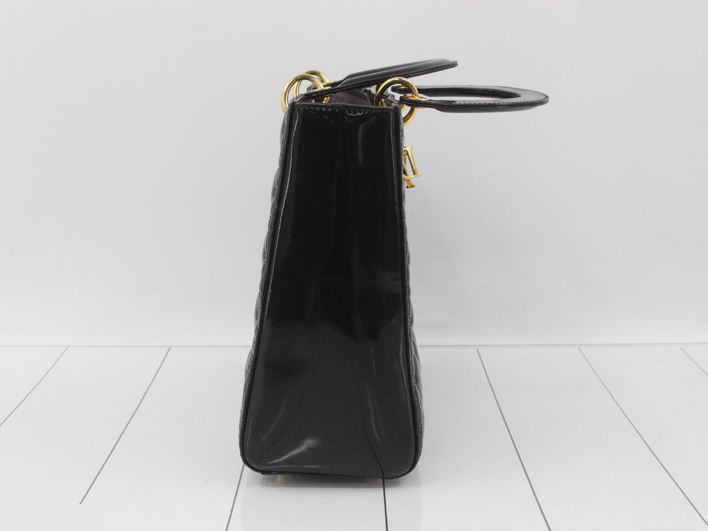 Lady Dior Canage Enamel 2-Way Handbag — view 4