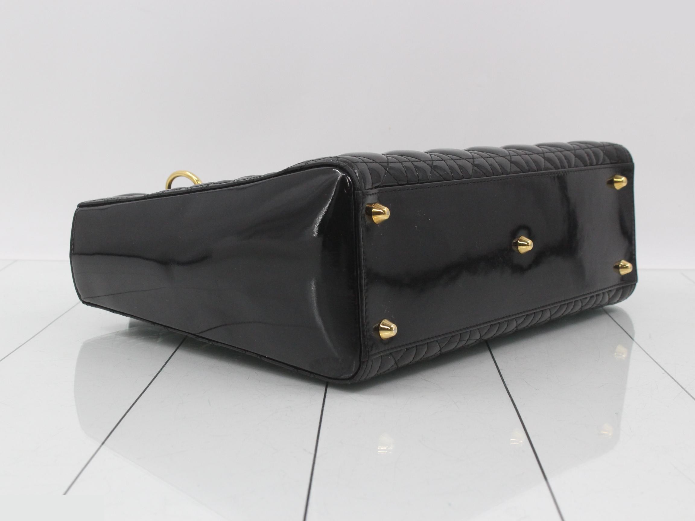 Lady Dior Canage Enamel 2-Way Handbag — view 5