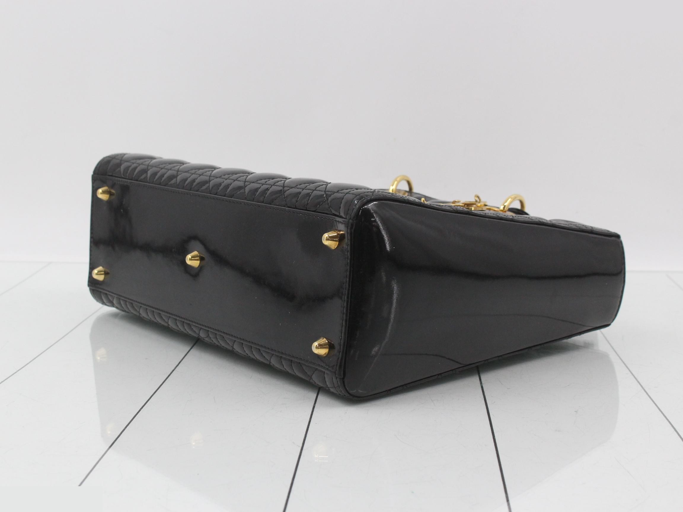 Lady Dior Canage Enamel 2-Way Handbag — view 6
