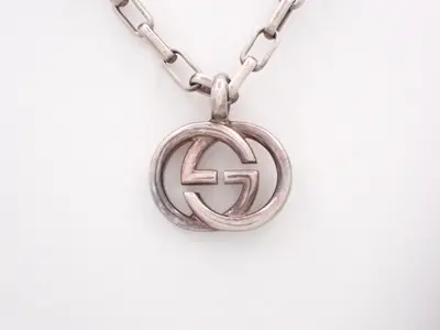 Interlocking G Silver Necklace, 925 Sterling Silver, 22.0g