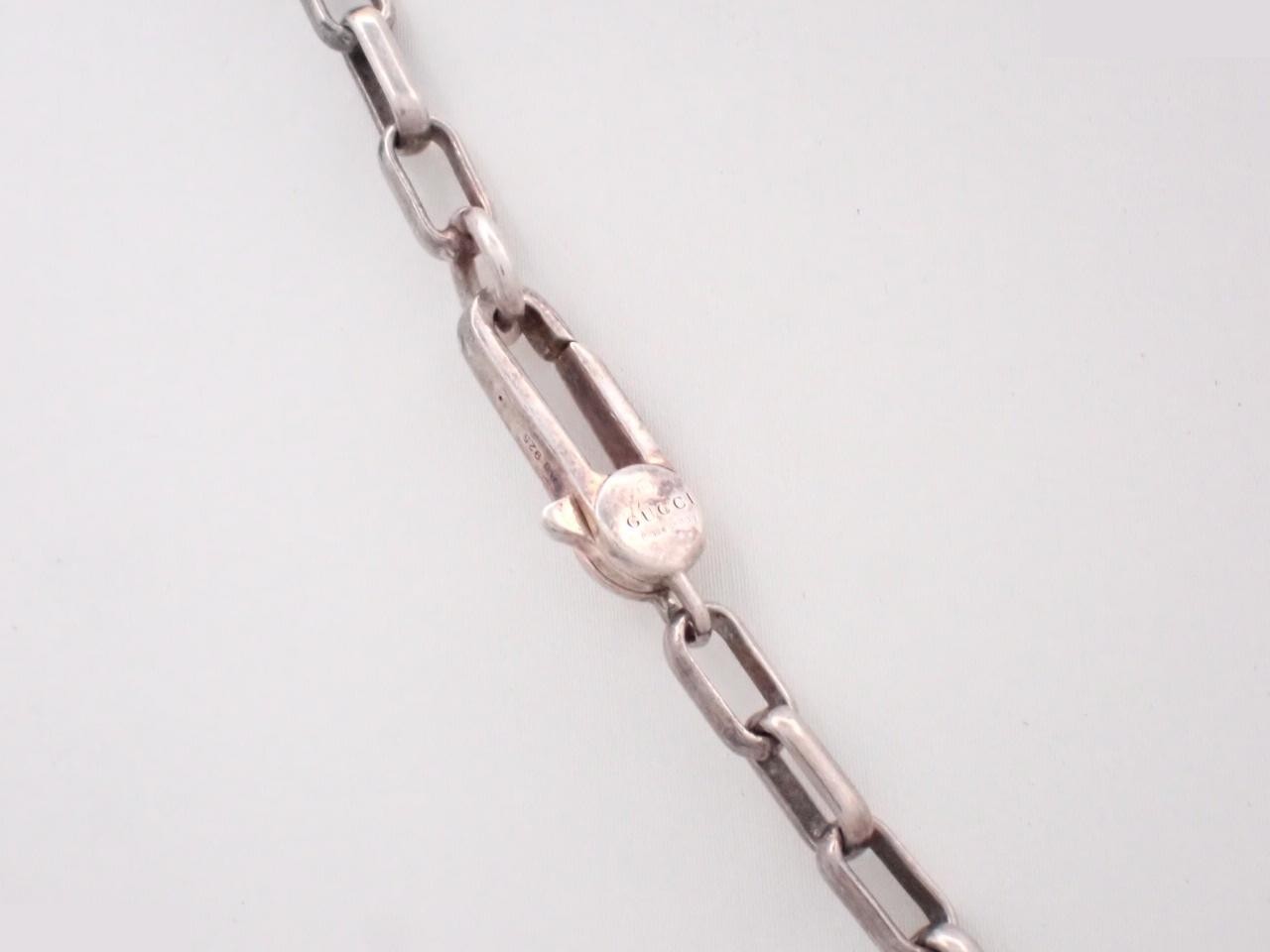 Interlocking G Silver Necklace, 925 Sterling Silver, 22.0g — view 2