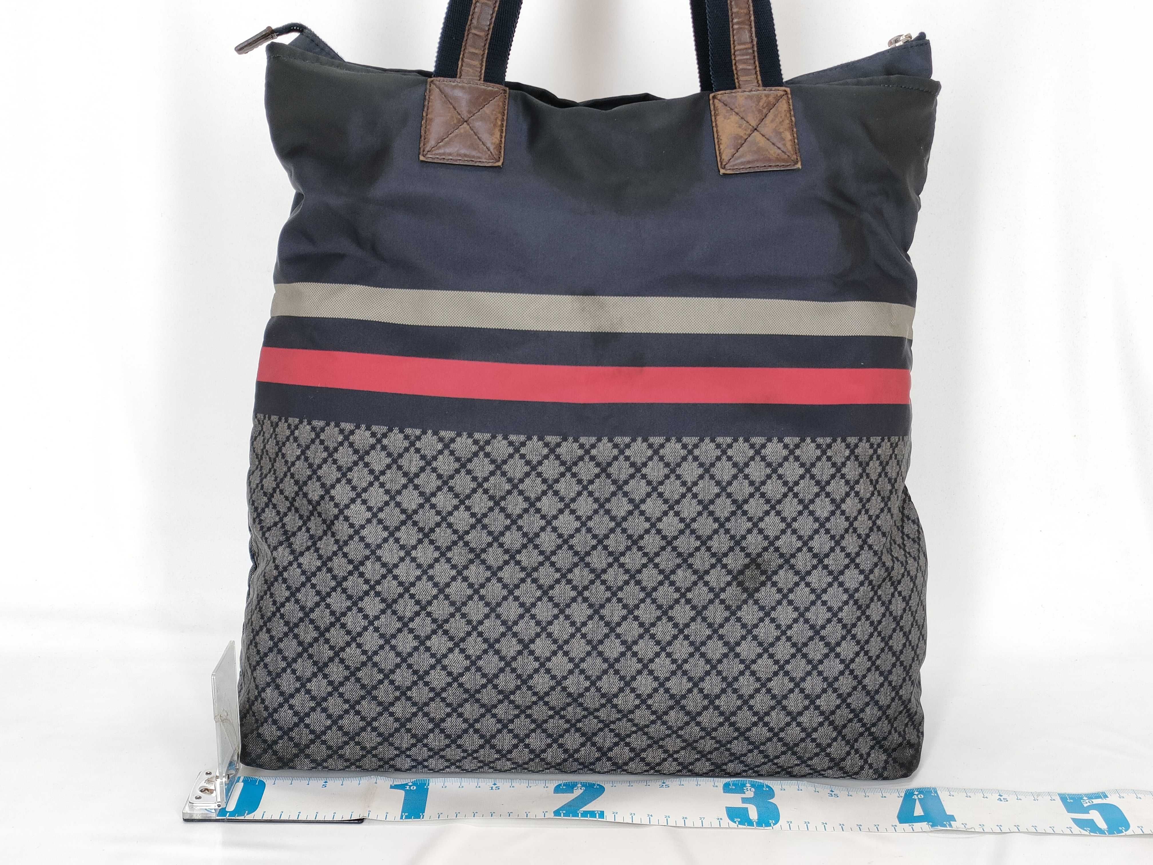 Diamante Web Stripe Shoulder Tote Bag — view 2