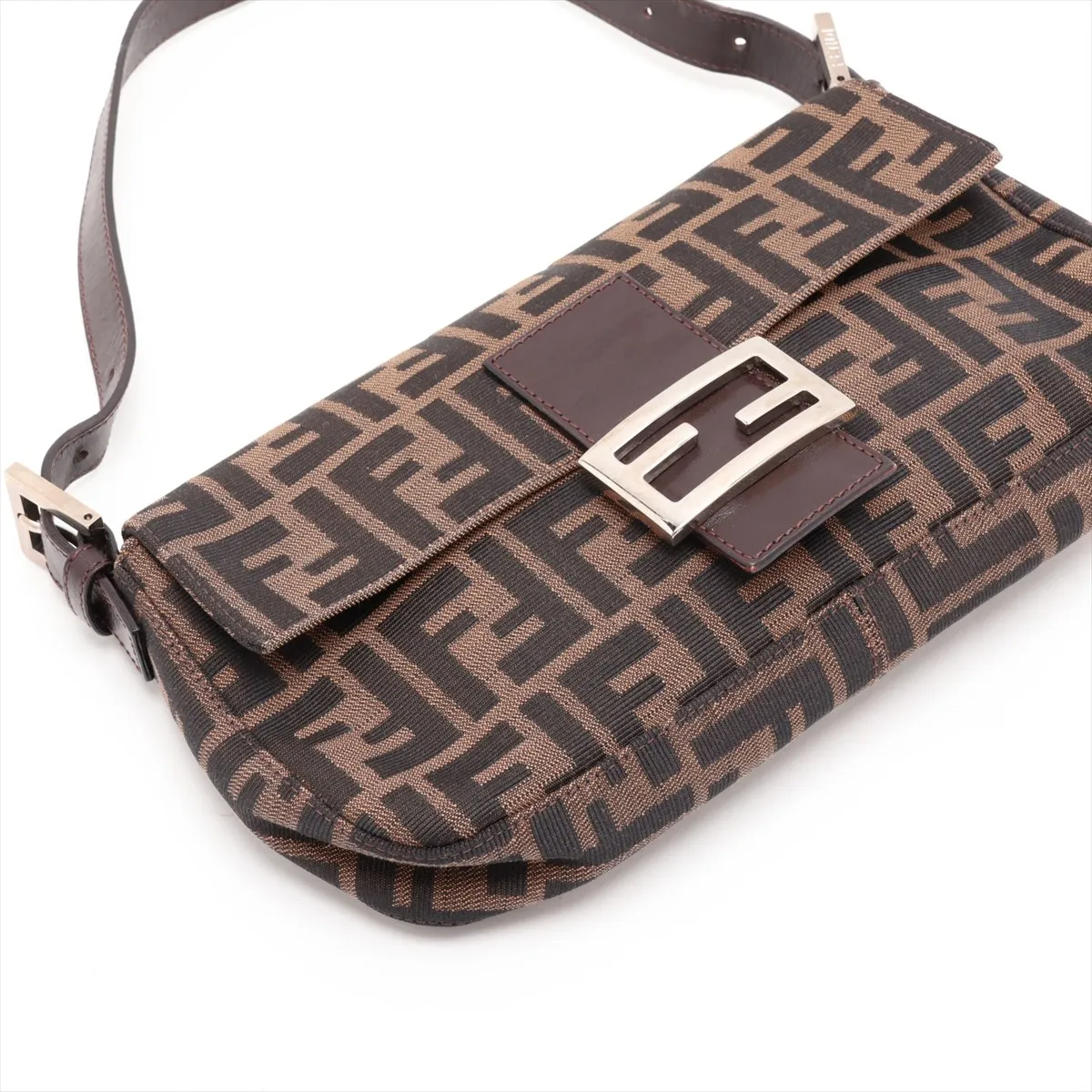 Zucca Mamma Bucket 26424 Canvas x Leather Shoulder Bag Brown — view 4
