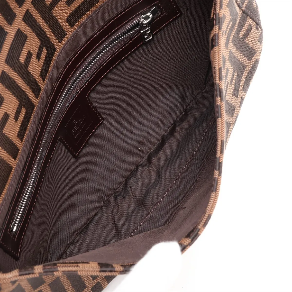 Zucca Mamma Bucket 26424 Canvas x Leather Shoulder Bag Brown — view 7