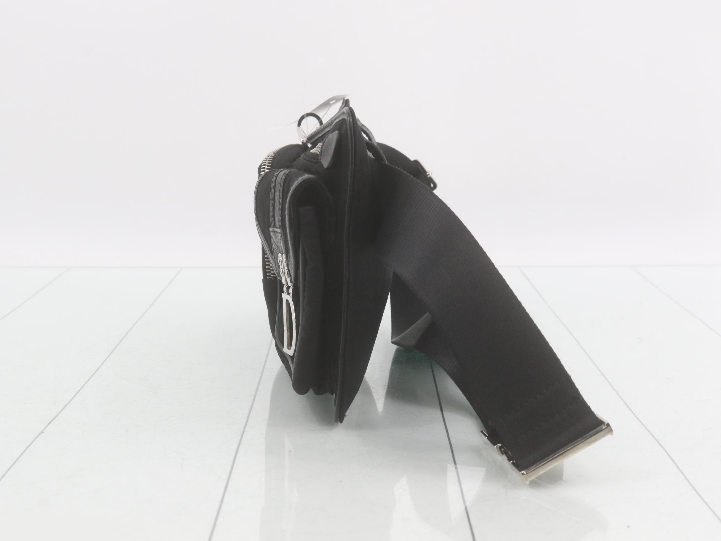 Body bag, canvas/leather, black — view 3