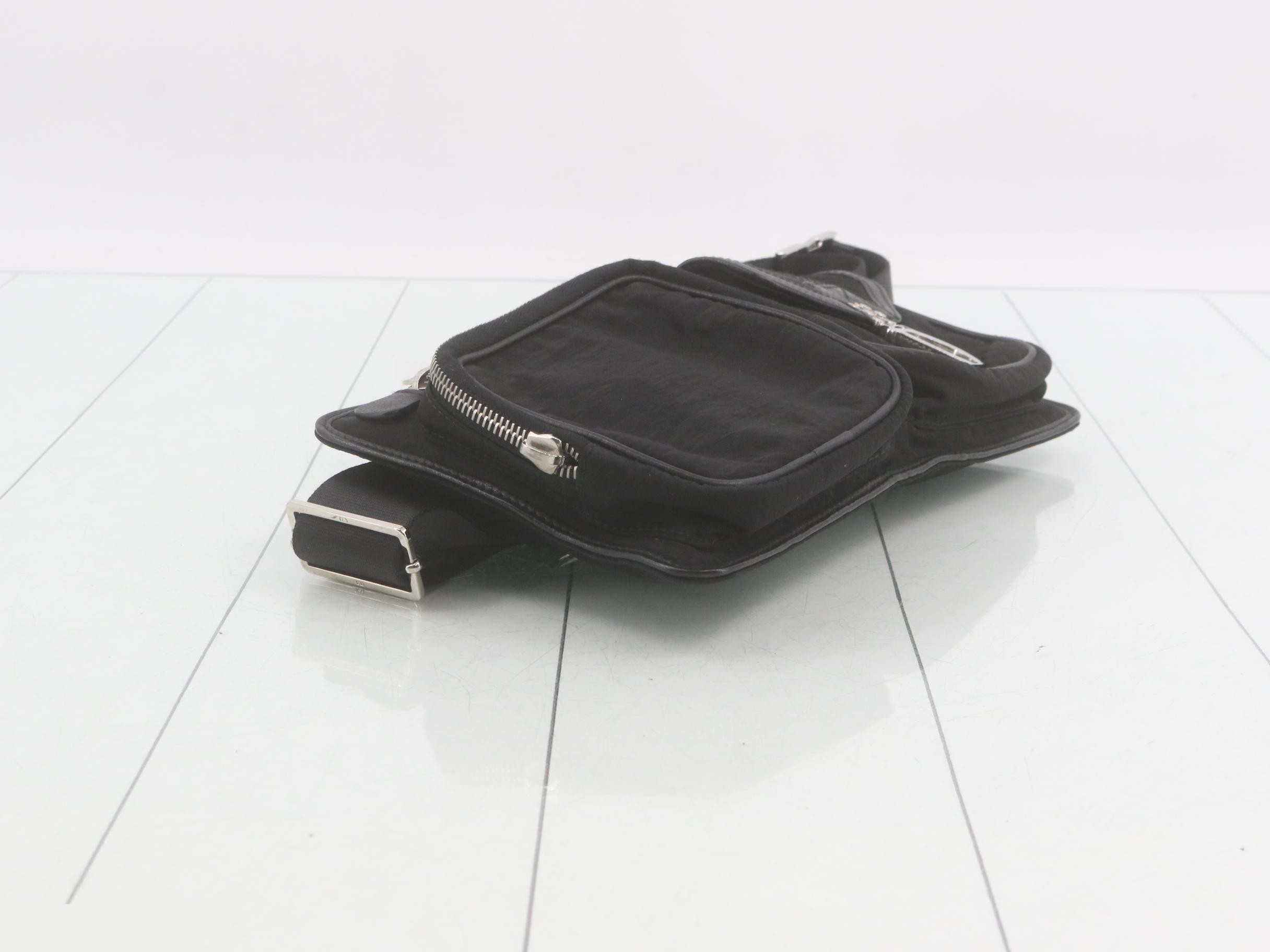 Body bag, canvas/leather, black — view 5