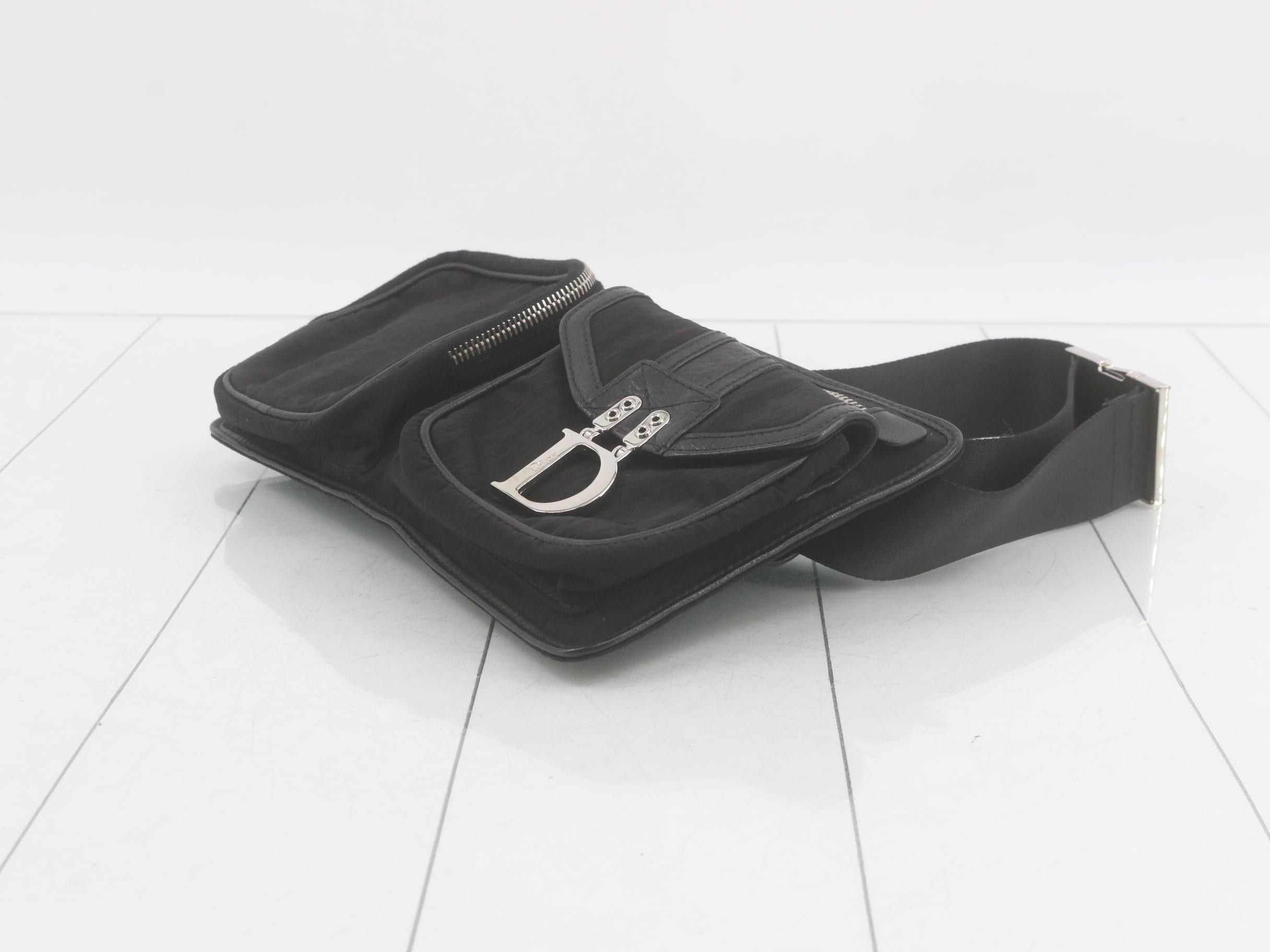 Body bag, canvas/leather, black — view 6