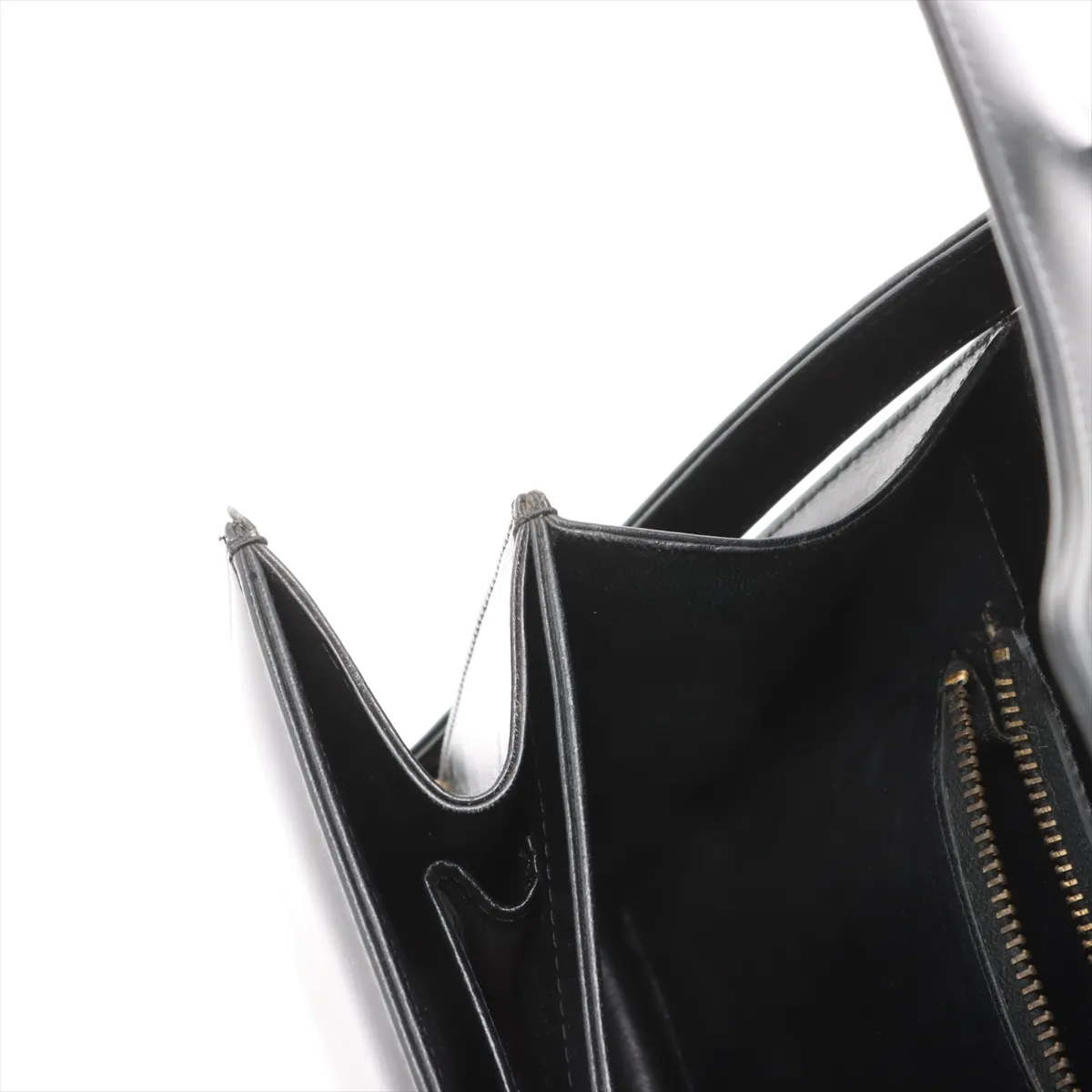 Carriage Metal Leather Shoulder Bag Black — view 11