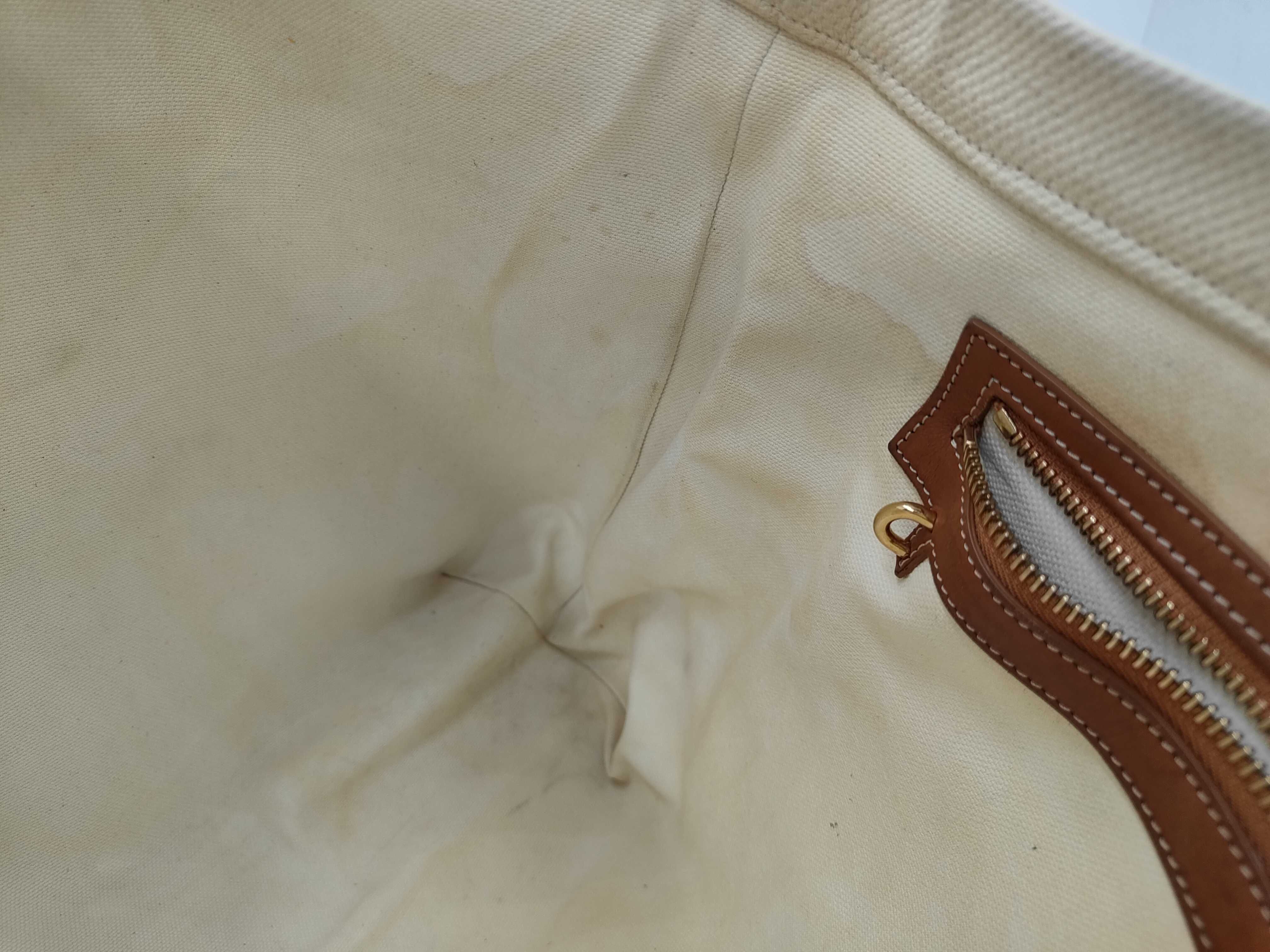 Canvas x Leather Horizontal Cabas Logo Tote Bag — view 13