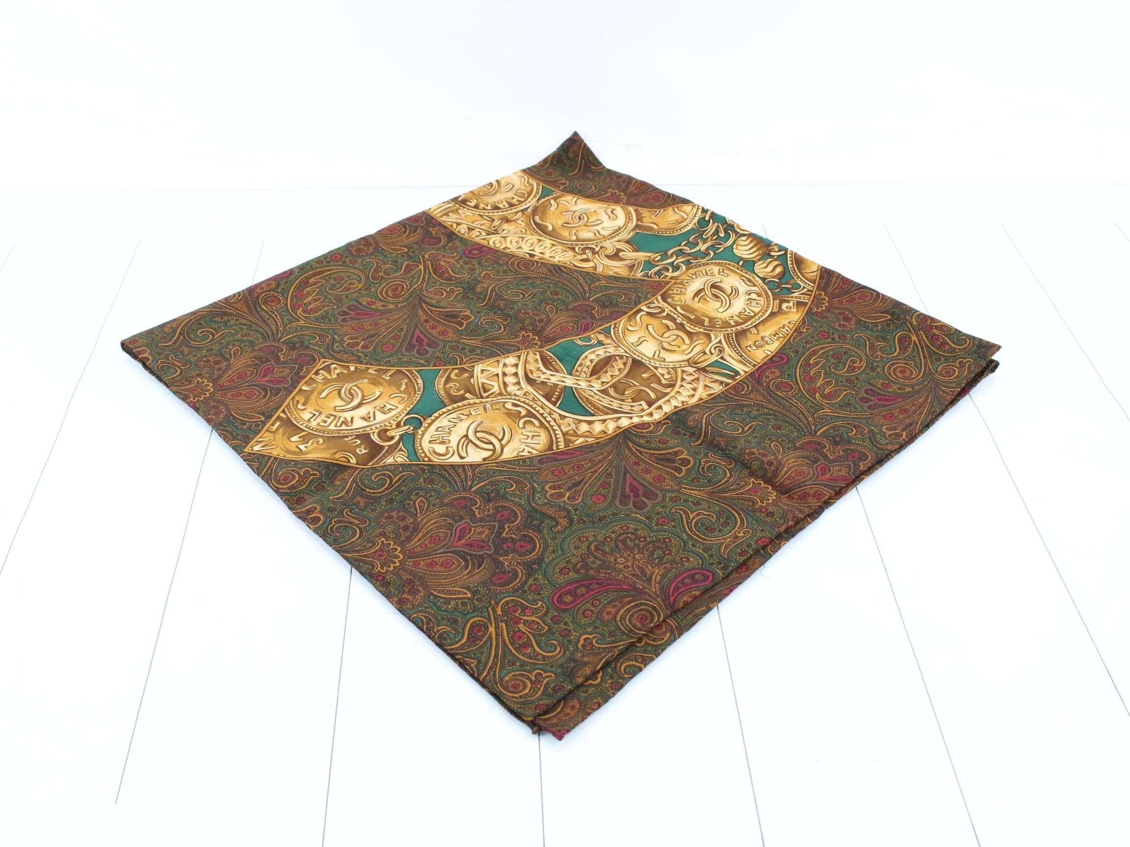 Vintage Classic (Accessories) Large Silk Scarf with Tag — view 2