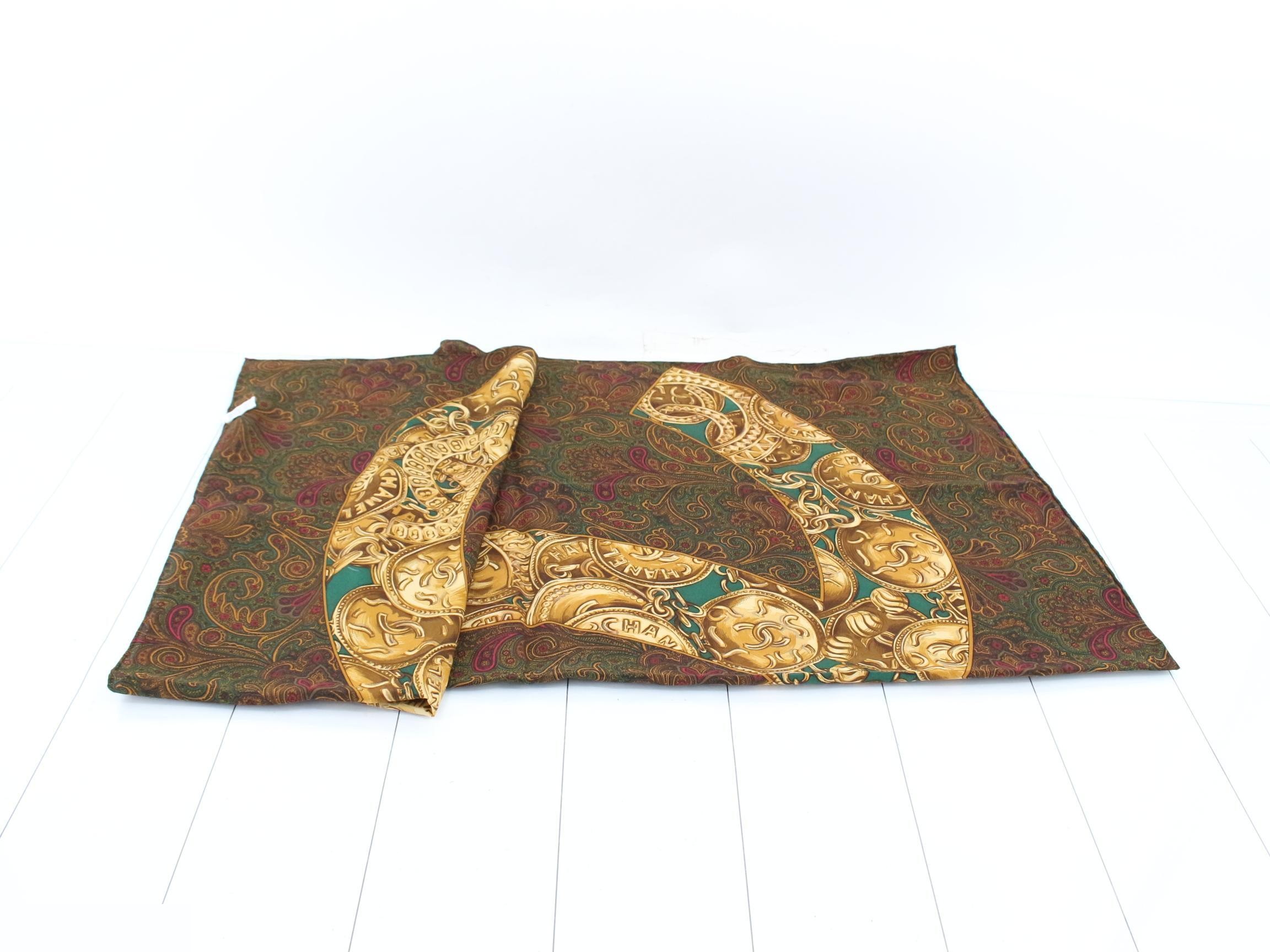 Vintage Classic (Accessories) Large Silk Scarf with Tag — view 3
