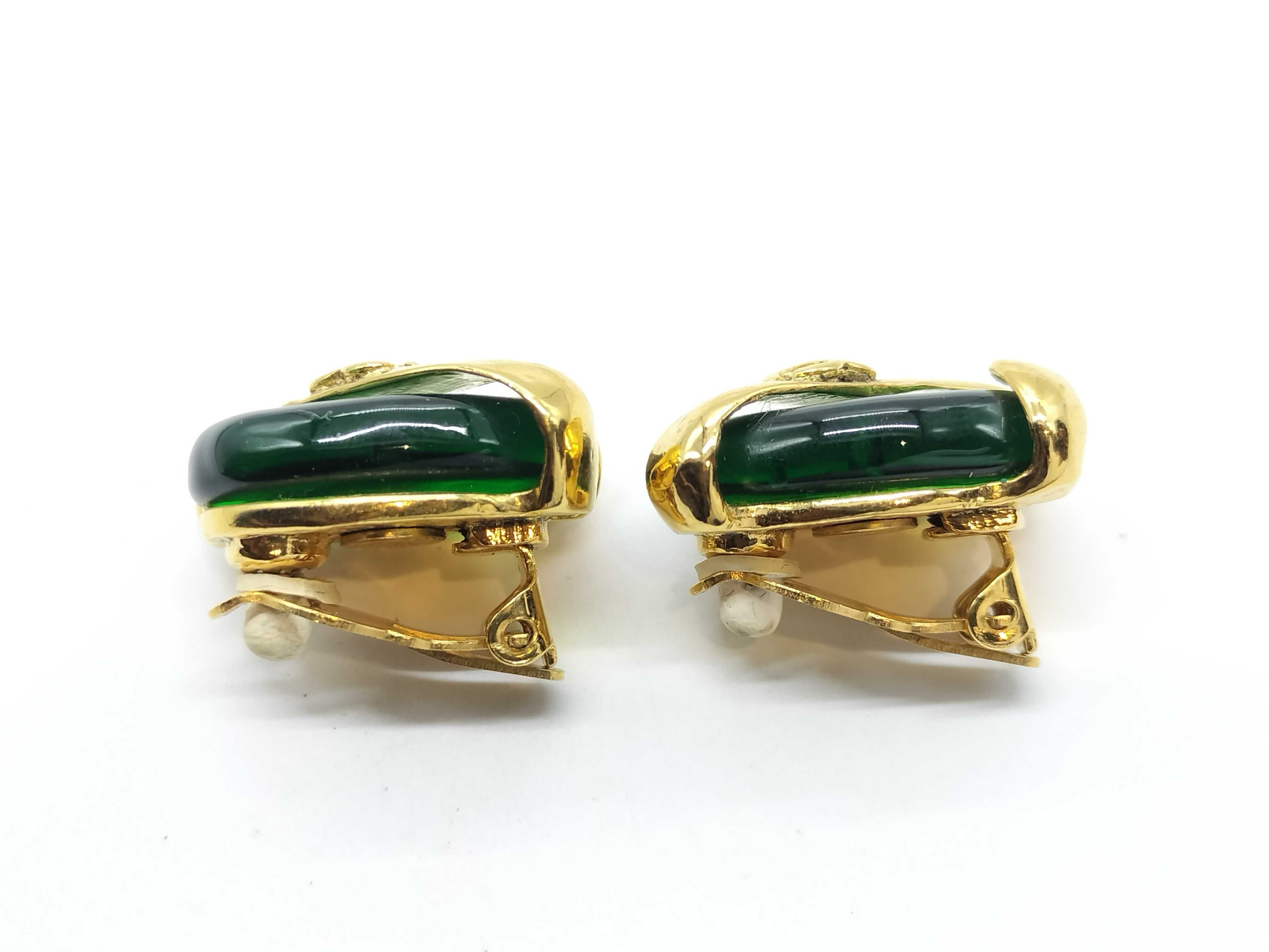 Gripoix Earrings 94P Green Earrings — view 3