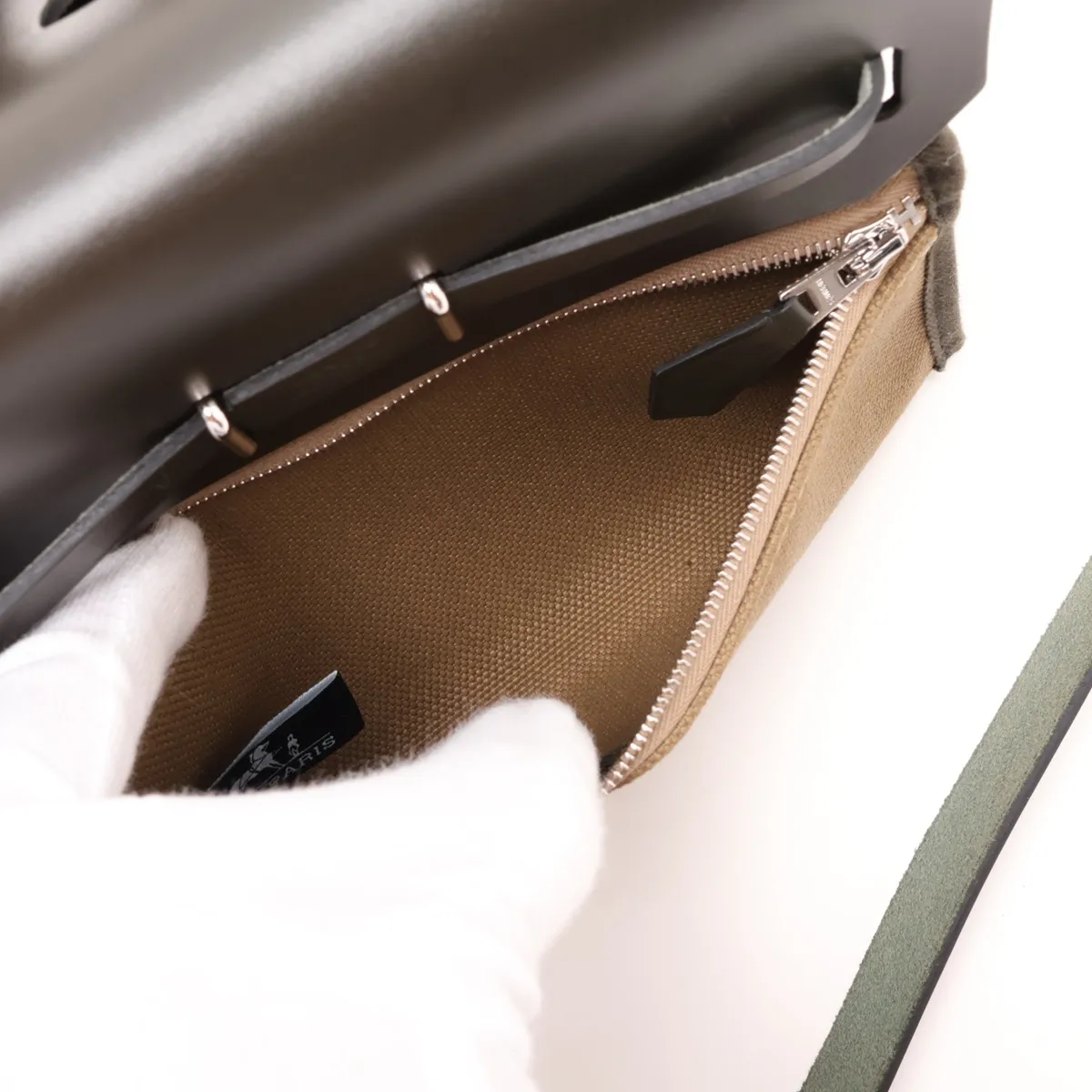 Herbag Zip 20 Mini Toile Military Vert Roden Silver Hardware G: 2026 — view 7