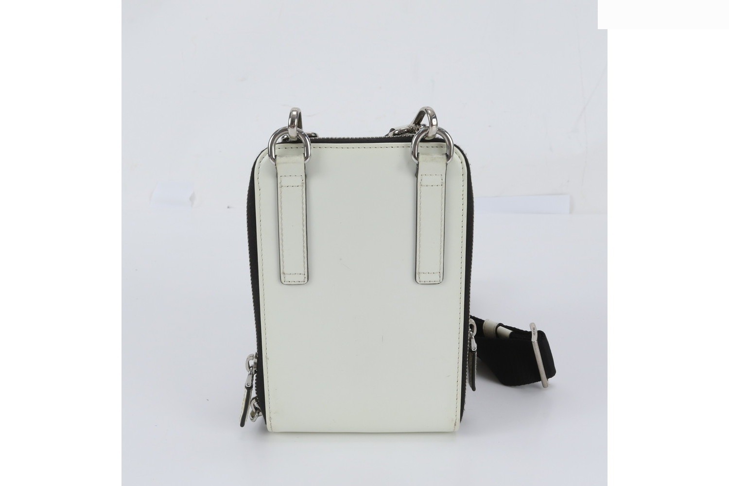 Triangle logo smartphone case, leather shoulder bag — view 3