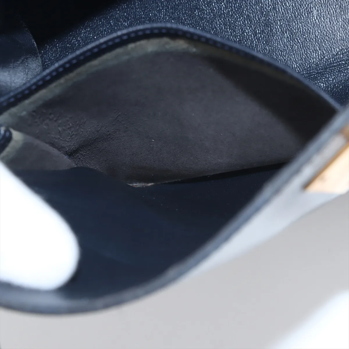 [Individually wrapped] Hermes Kelly 32 Le Tourne Box Calf Navy Gold Hardware J:1980 — view 9