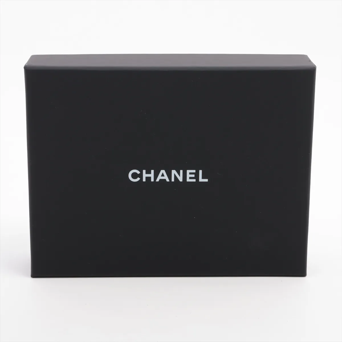 Matelassé Caviar Skin Compact Wallet, Black, Silver Hardware, Serial Number Sticker — view 9