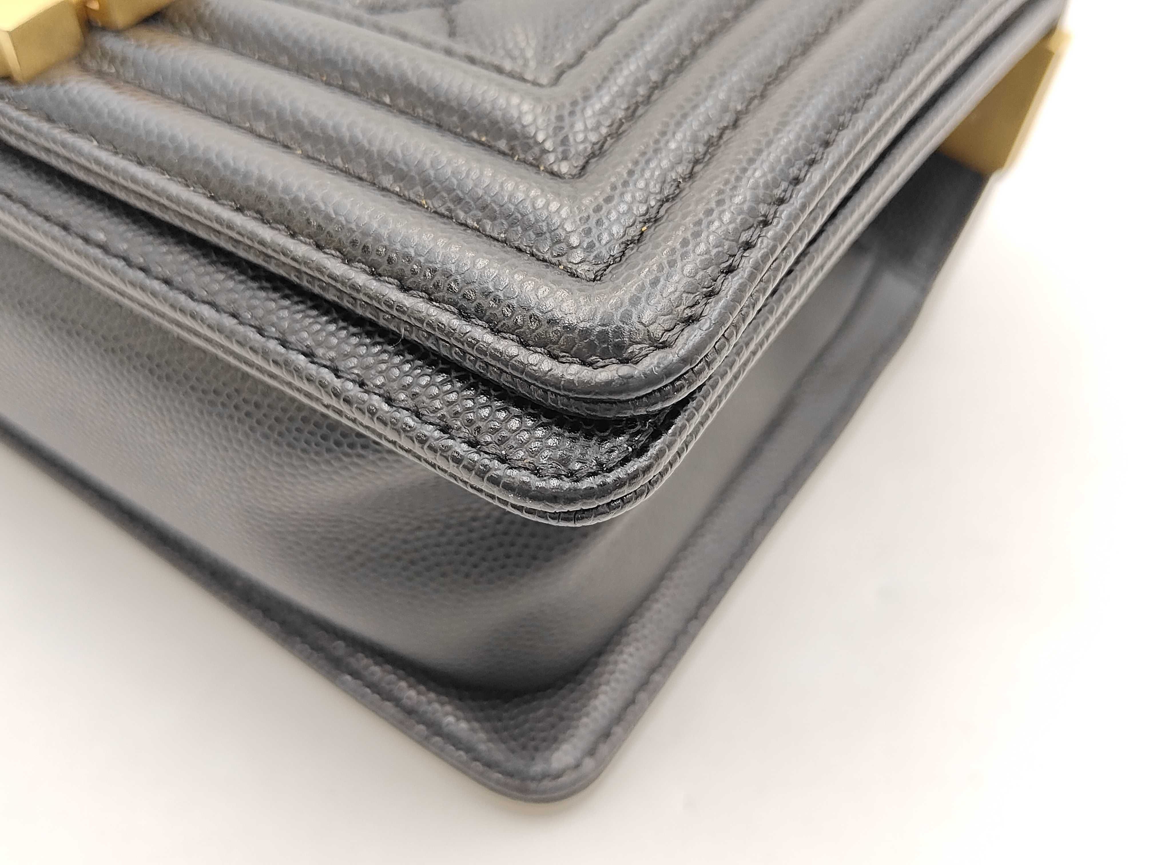 Boy Chanel Caviar Matelassé Shoulder Bag — view 3