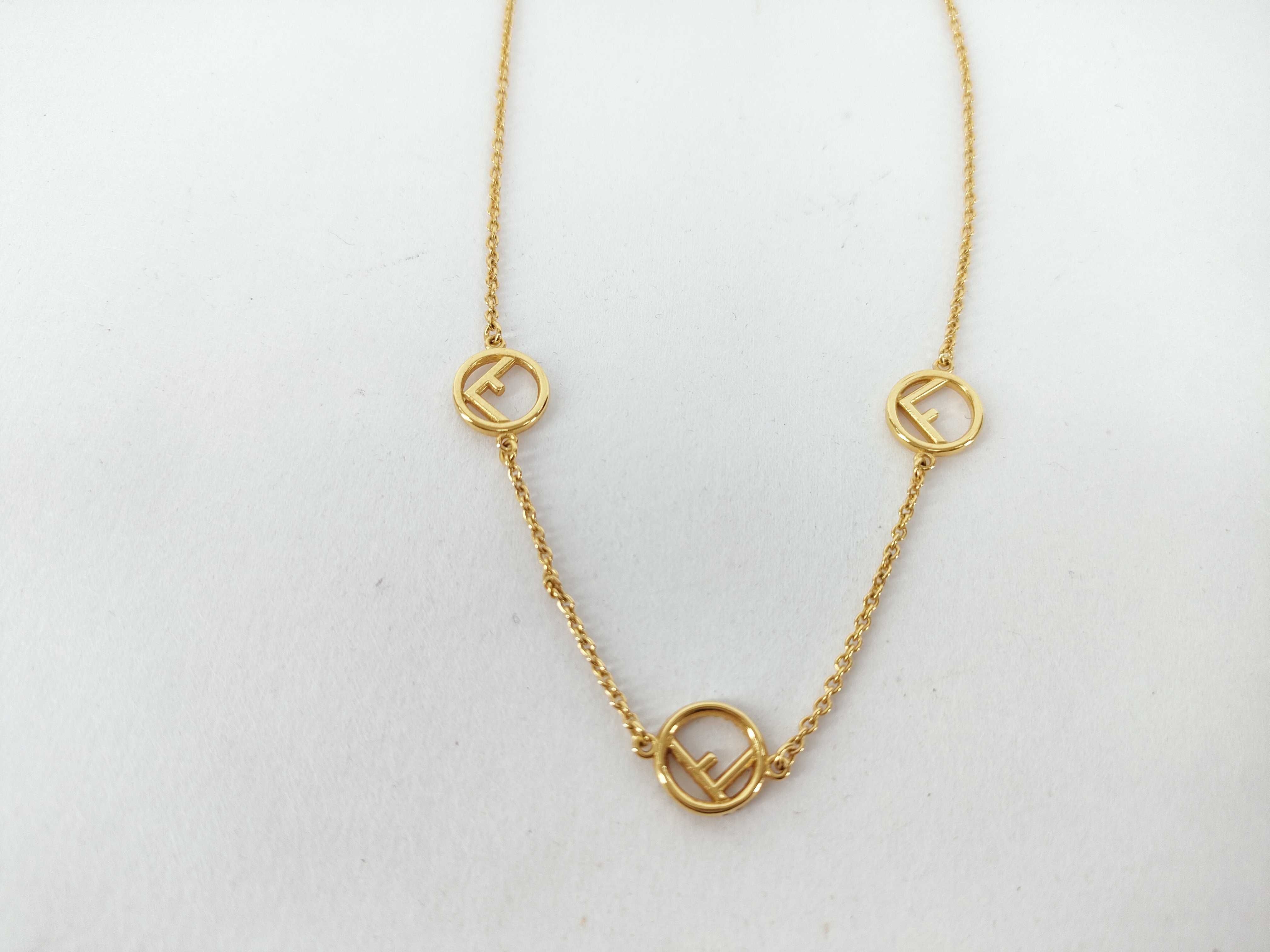 necklace, gold color necklace — view 2