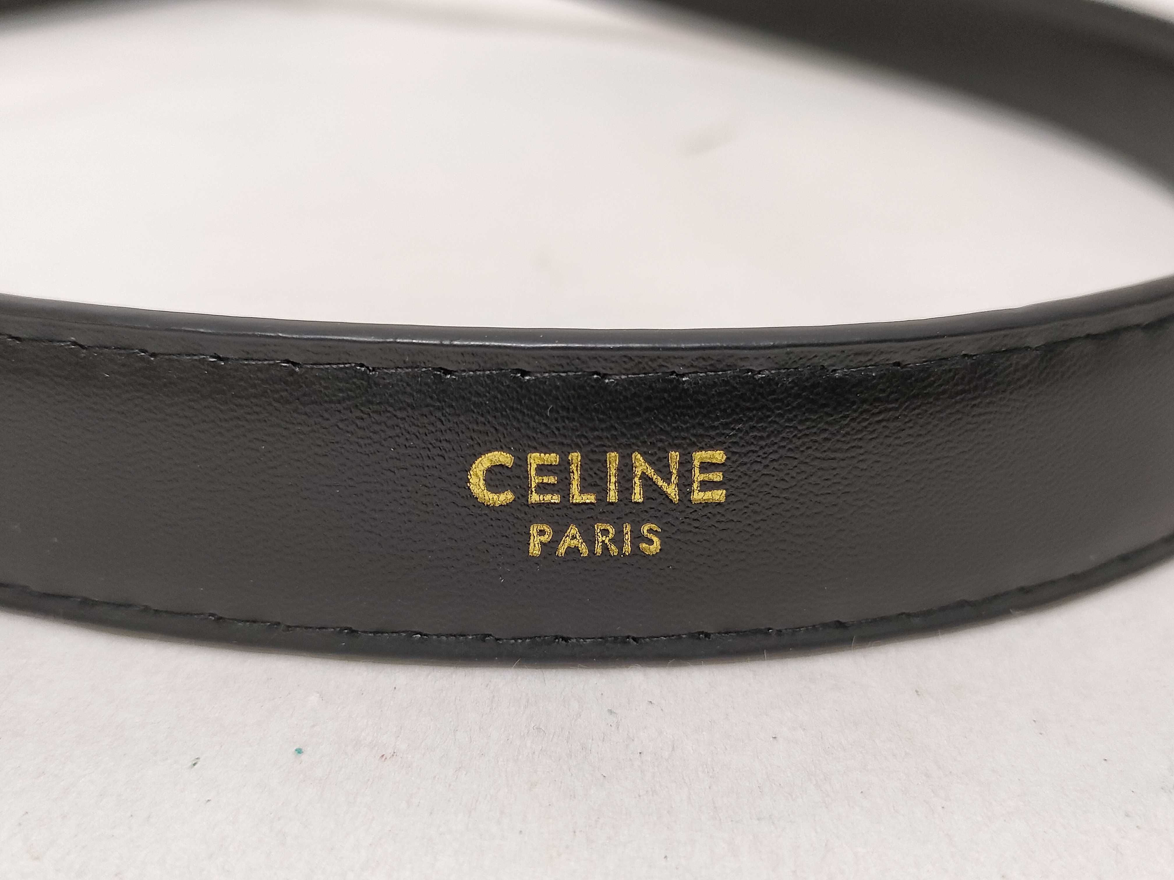 Black Leather Triomphe Belt — view 5