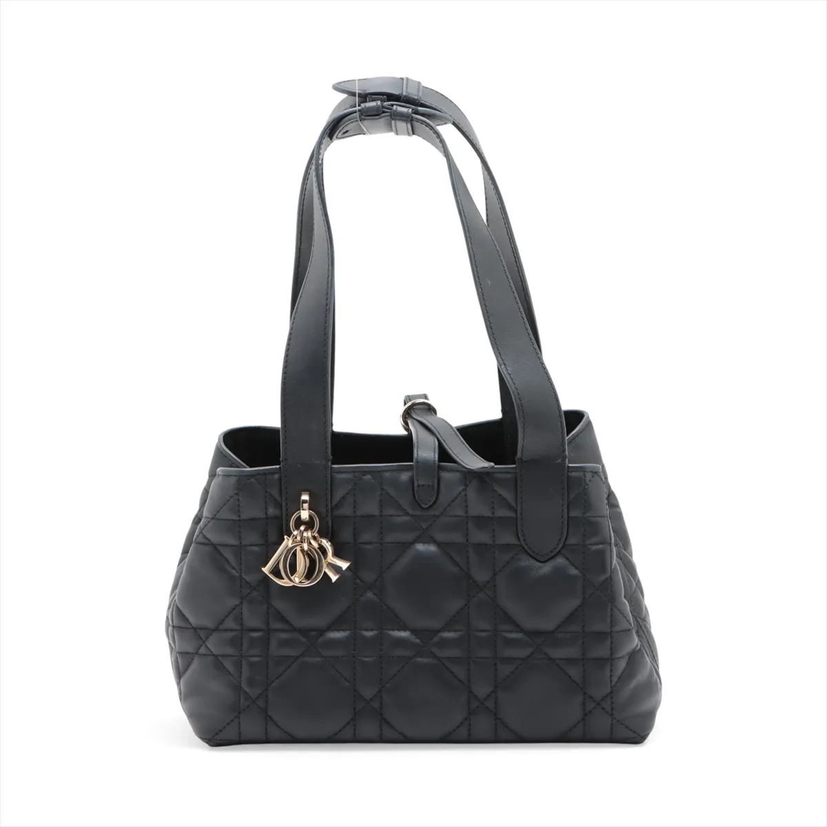 Toujours Small Macro Cannage Leather Black