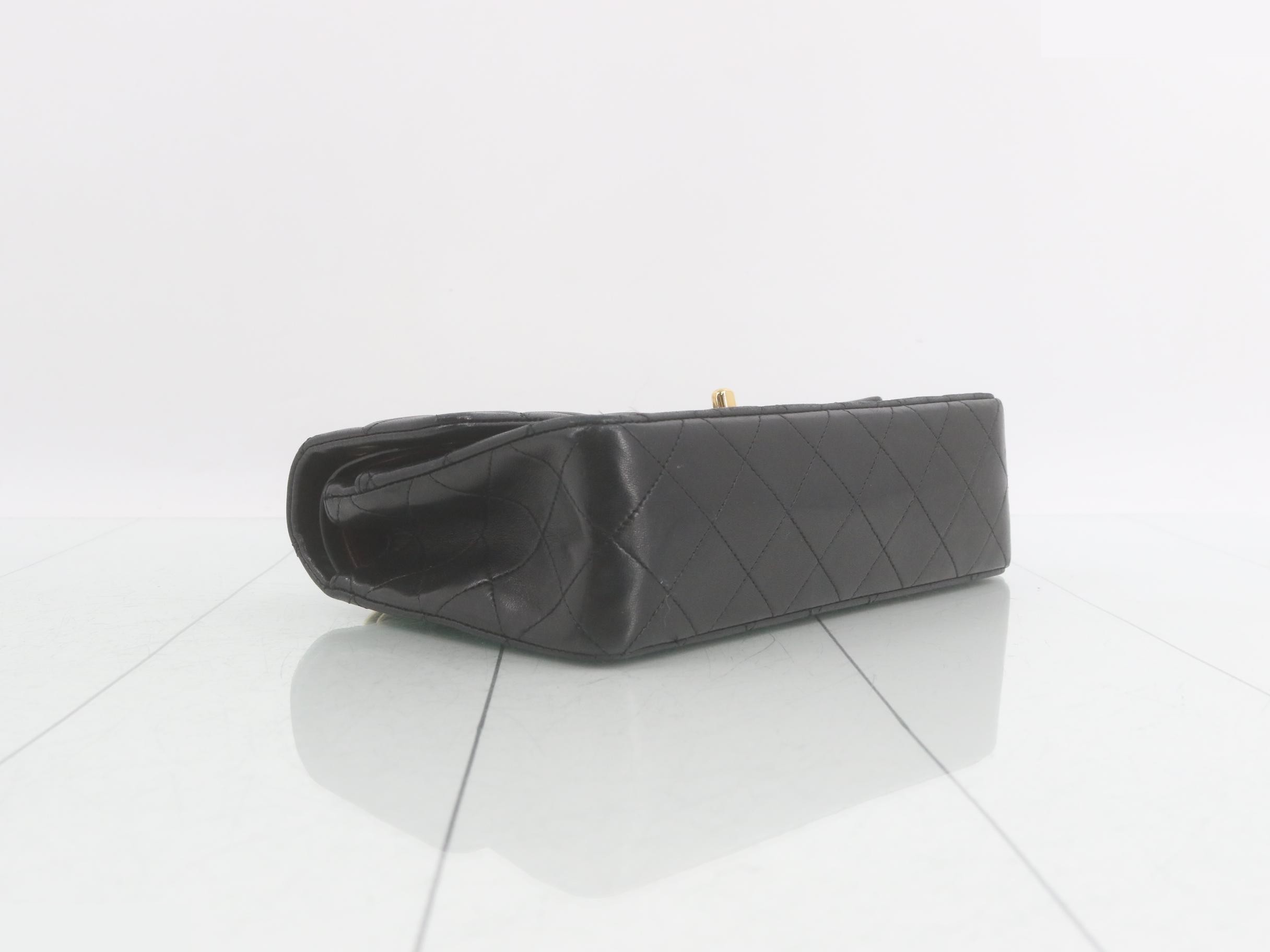 Matelassé 23 Double Chain Shoulder Bag, Double Flap, Lambskin, Black, Series 1, W23 — view 5