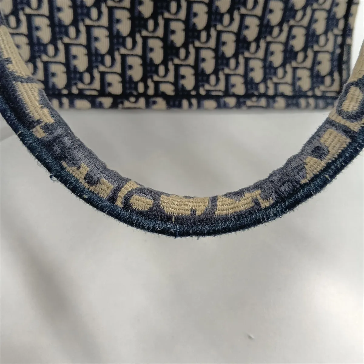 Oblique Book Tote Large Canvas Tote Bag Navy — view 11