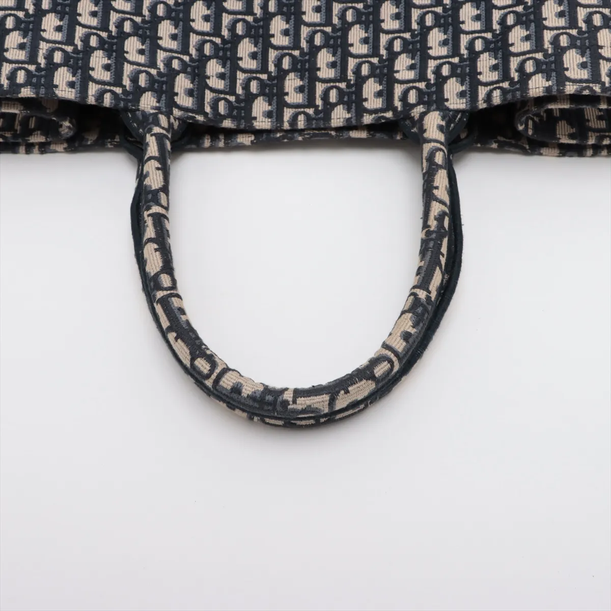 Oblique Book Tote Large Canvas Tote Bag Navy — view 5