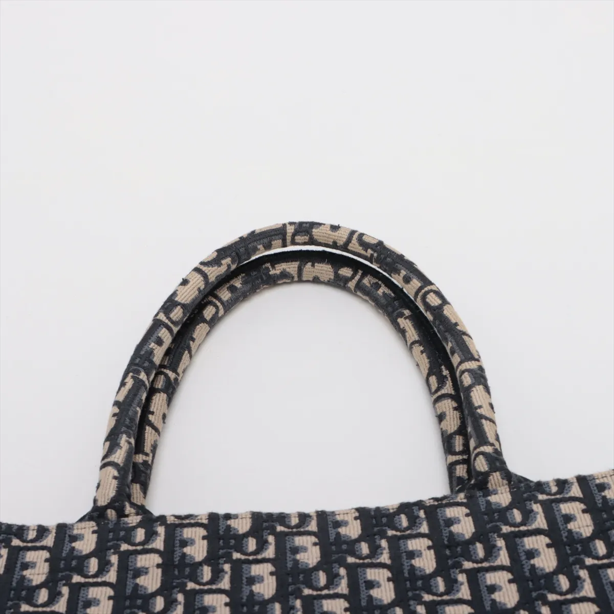 Oblique Book Tote Large Canvas Tote Bag Navy — view 6