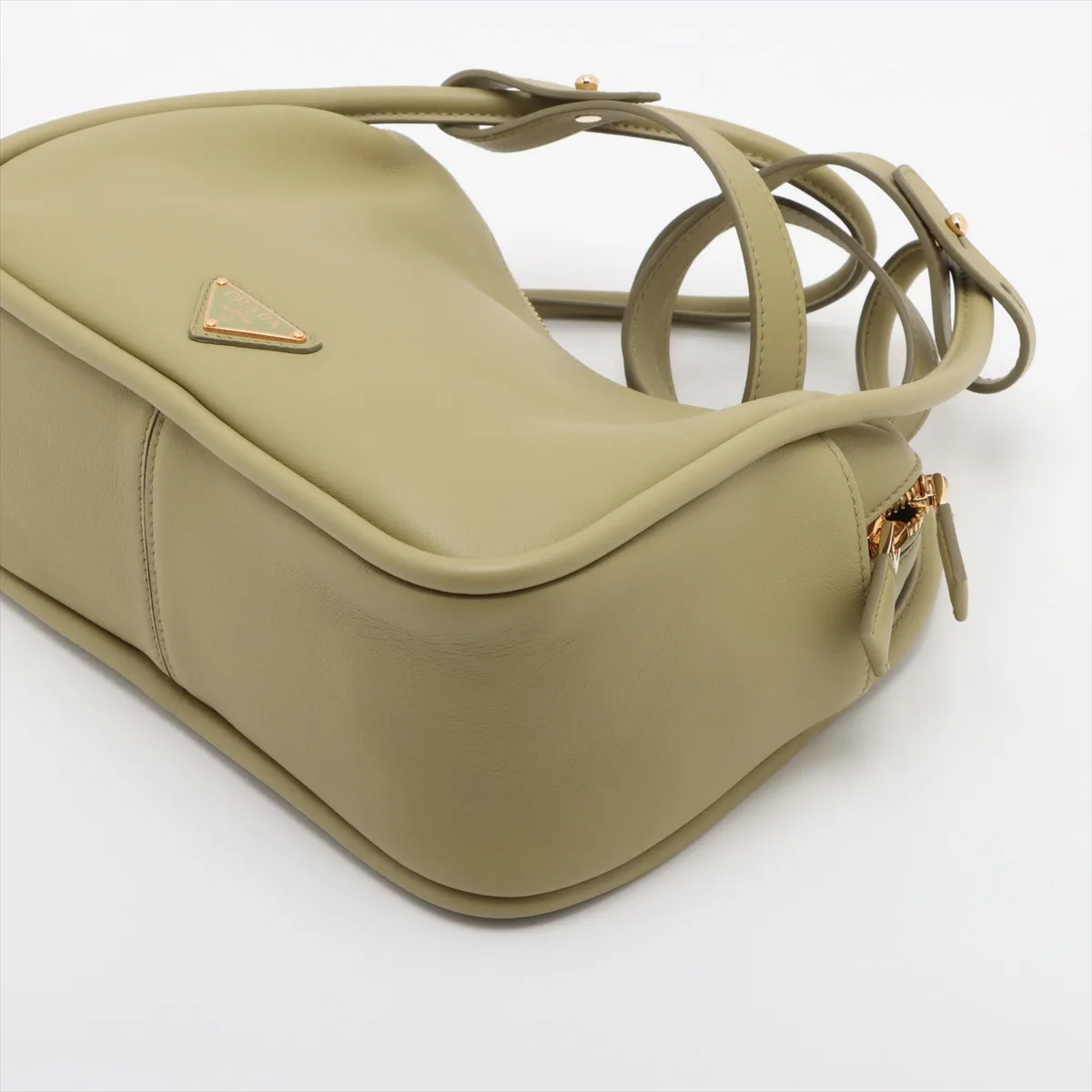 Soft Grain Darling Leather 2WAY Handbag Green 1BA451 — view 3