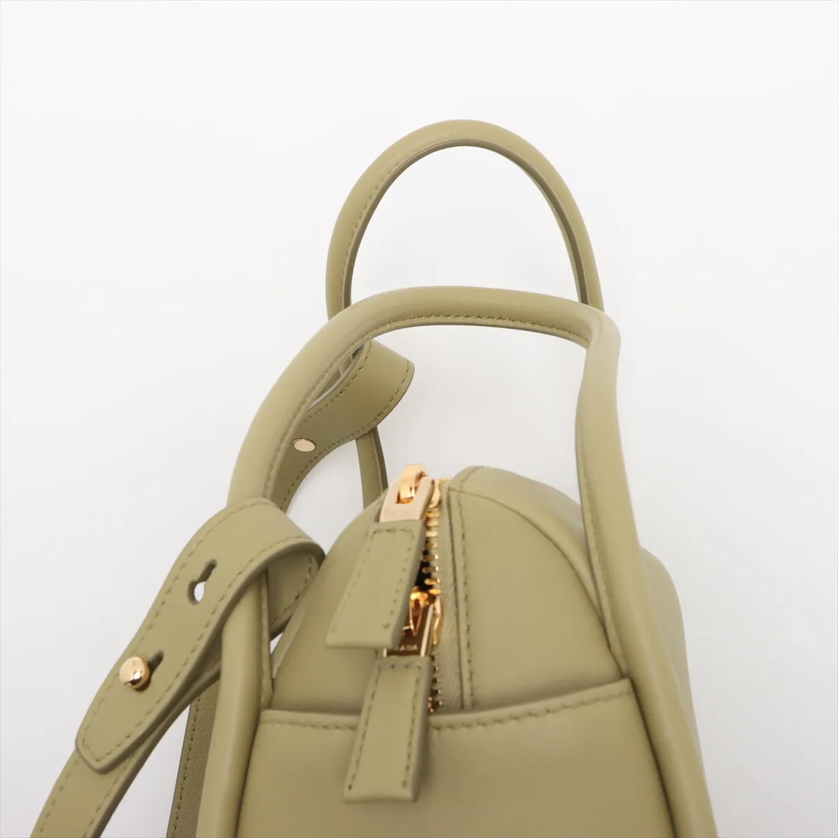 Soft Grain Darling Leather 2WAY Handbag Green 1BA451 — view 6
