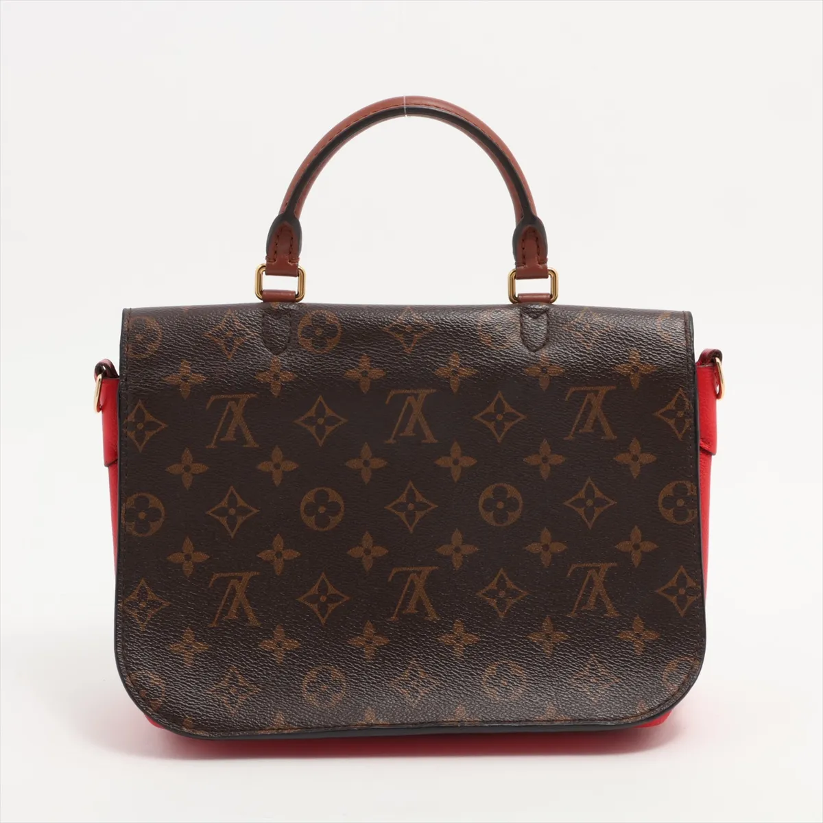 Monogram x Leather Marignan M43959 CA3119 Brown x Red RFID reaction available — view 2