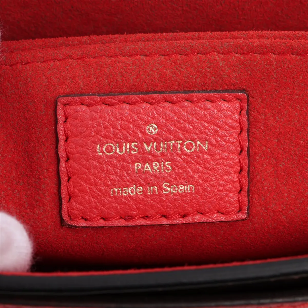 Monogram x Leather Marignan M43959 CA3119 Brown x Red RFID reaction available — view 12