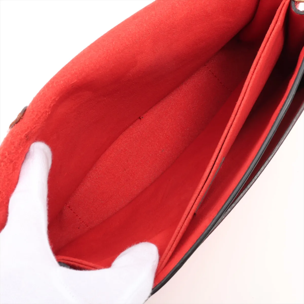 Monogram x Leather Marignan M43959 CA3119 Brown x Red RFID reaction available — view 8