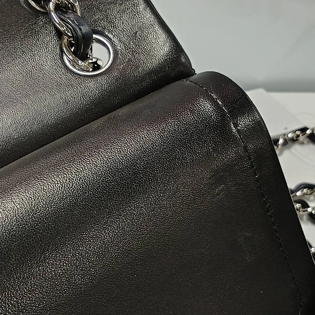 [Individually packaged] Chanel Large Matelassé 30 Lambskin Double Flap Double Chain Bag, Black with Gold Hardware, 17352254, Serial Number 17, A58600 — view 12