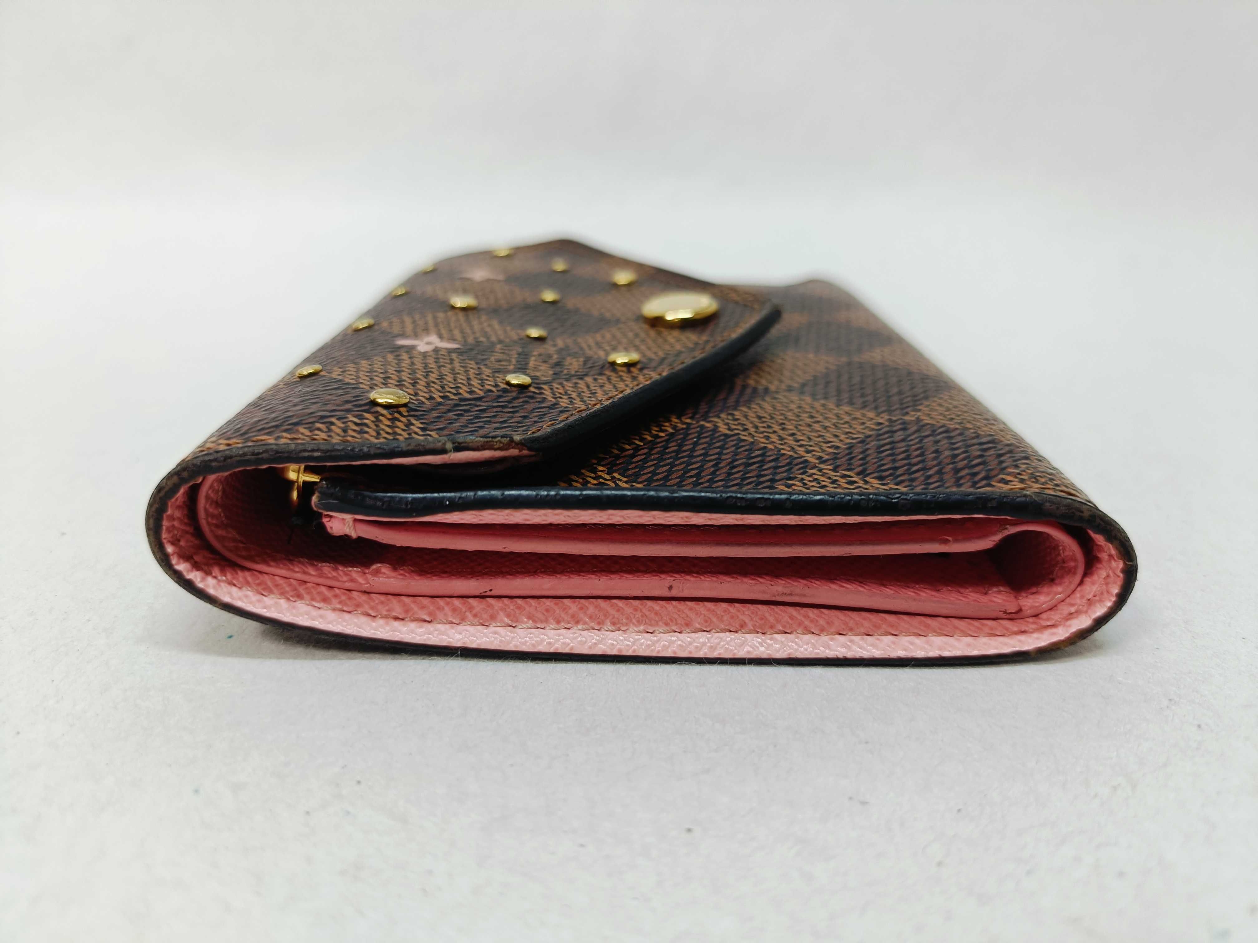 Damier Portefeuille Victorine Brown x Pink Wallet — view 3