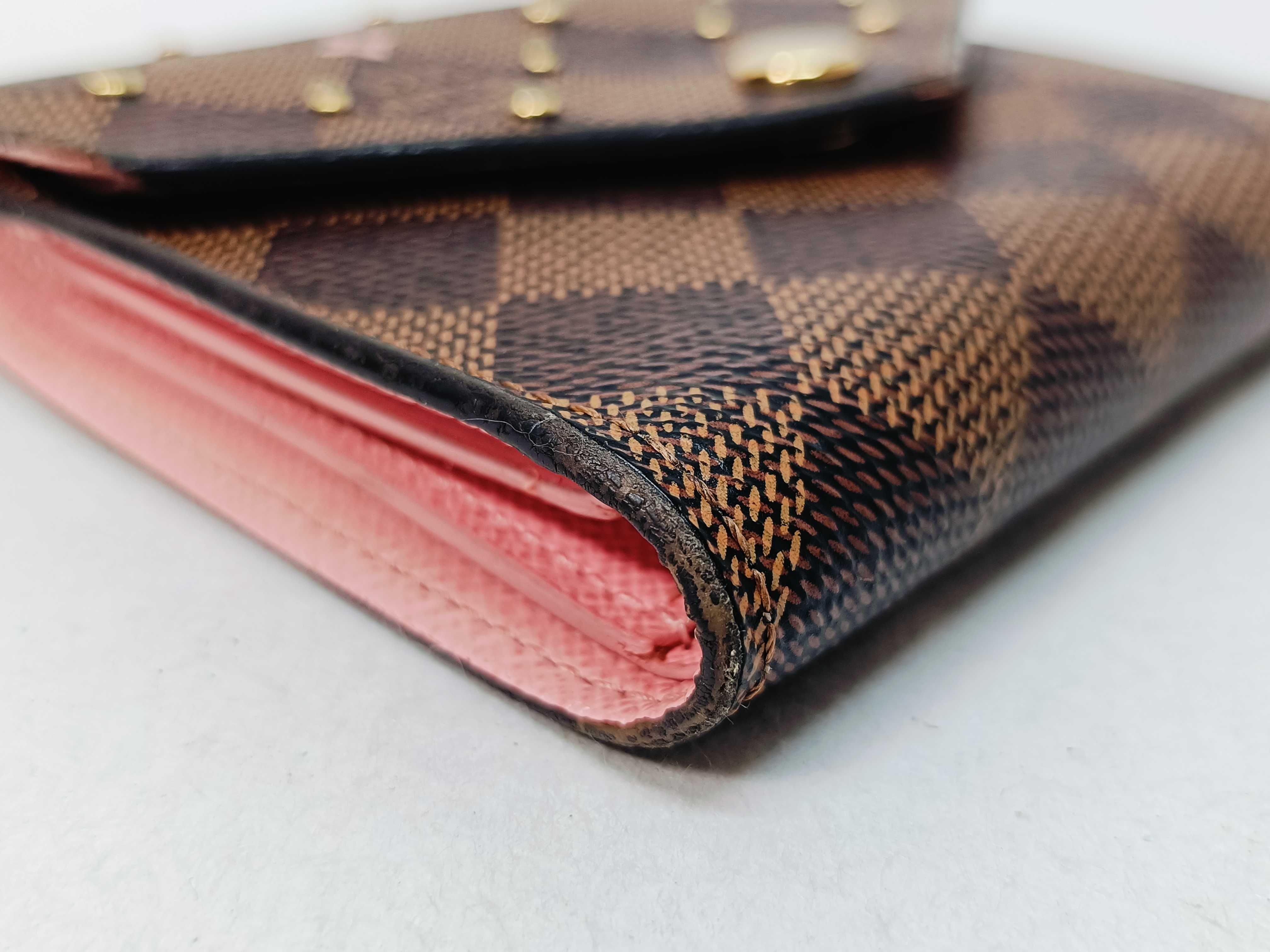 Damier Portefeuille Victorine Brown x Pink Wallet — view 4