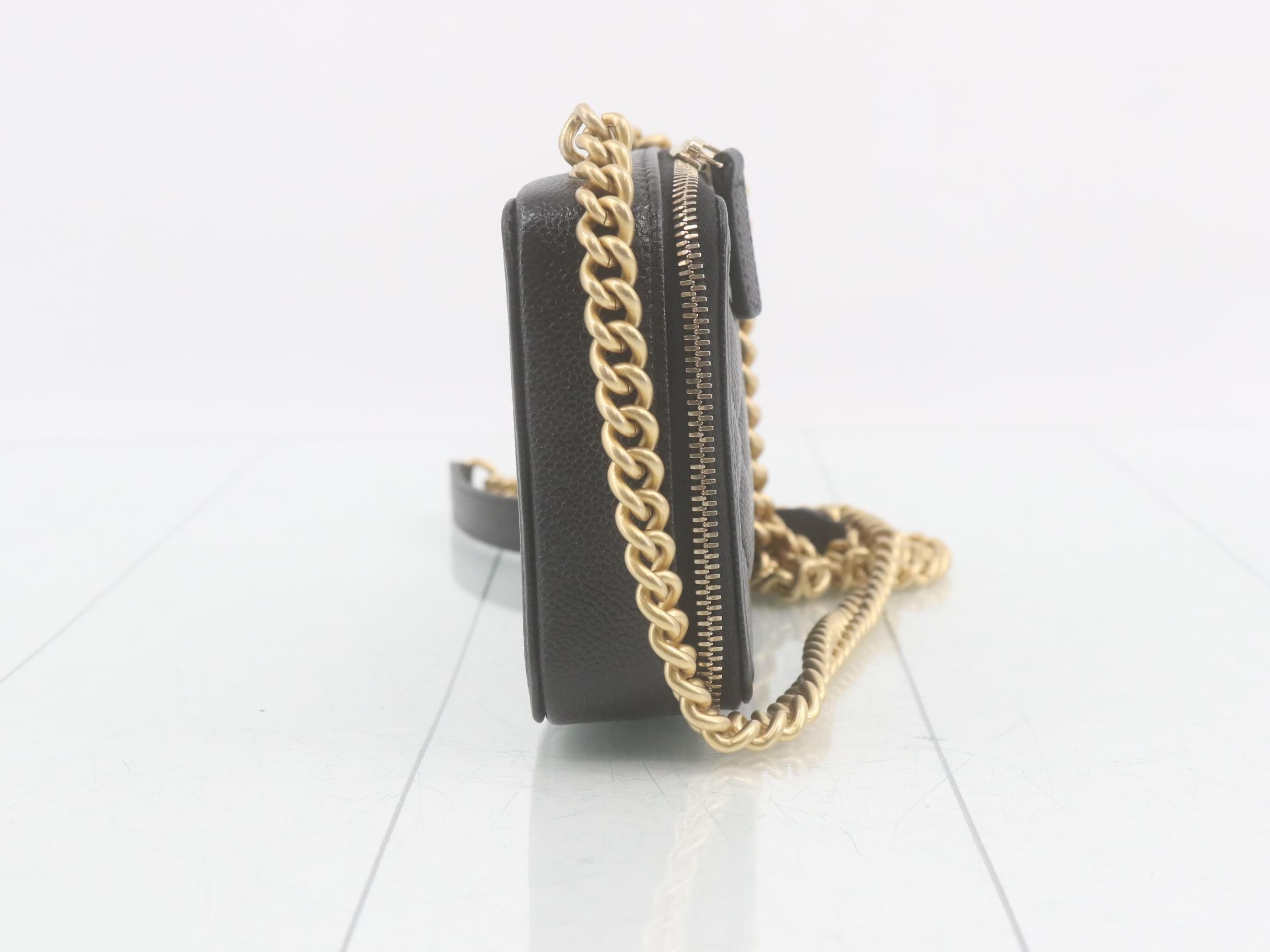 Boy Chanel Caviar Skin Chain Wallet, Black — view 4