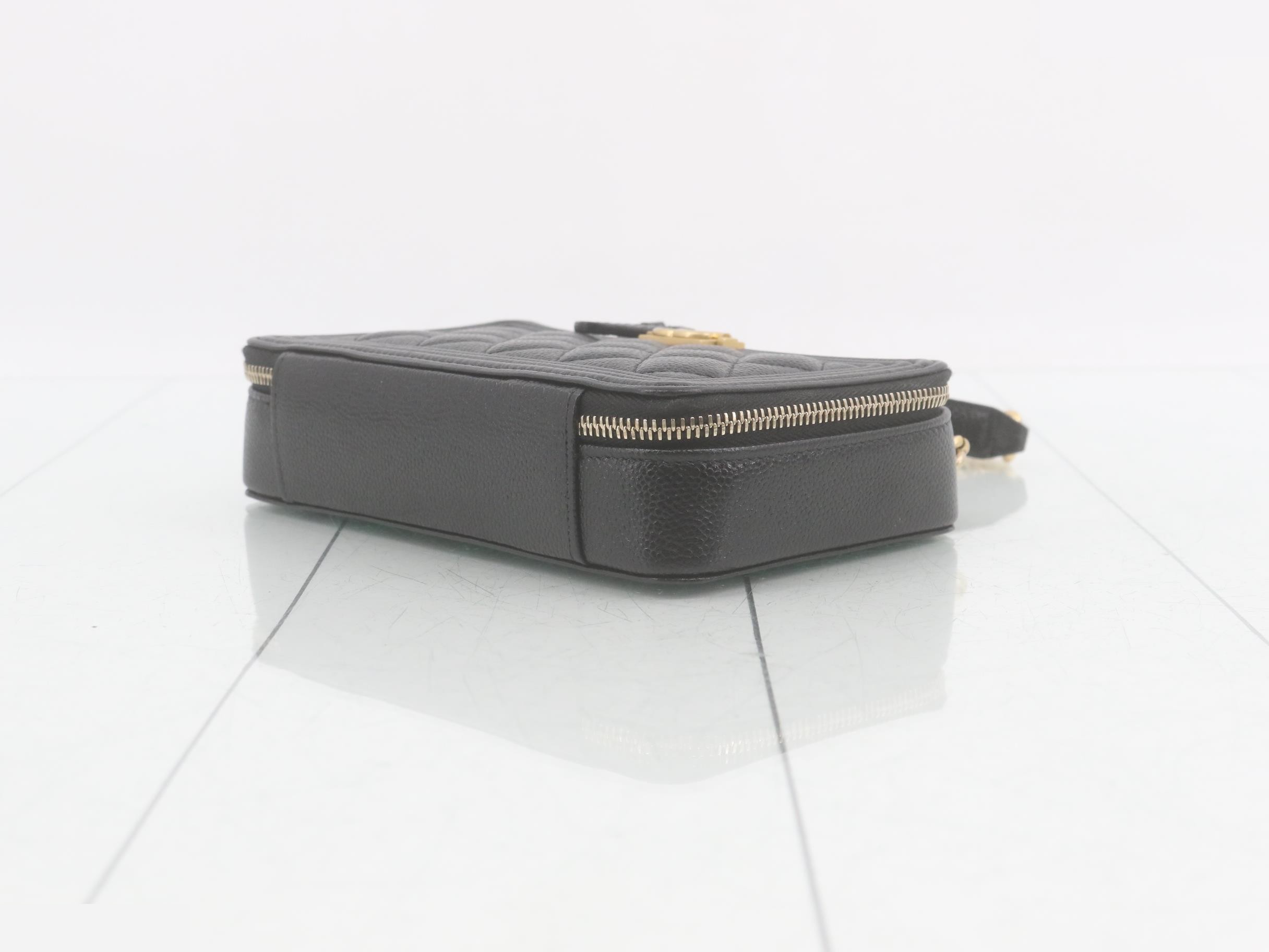 Boy Chanel Caviar Skin Chain Wallet, Black — view 6