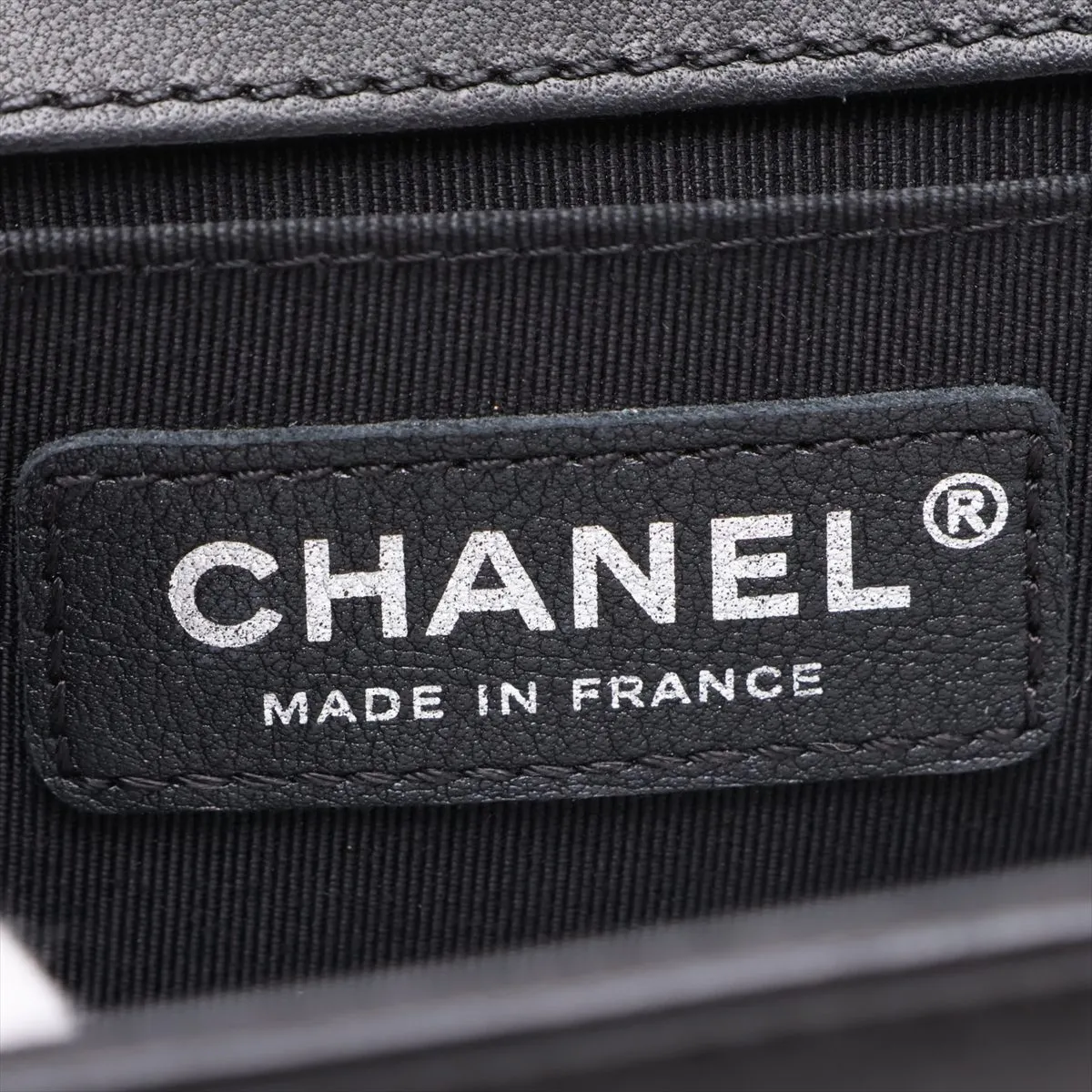 Boy Chanel 25 Lambskin Chain Shoulder Bag, Black with Gunmetal Hardware, 20899451, Serial Number in the 20s, A67086 — view 9