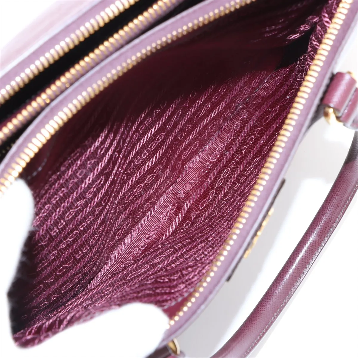Saffiano Luxe Leather 2WAY Handbag Bordeaux 1BA863 — view 12